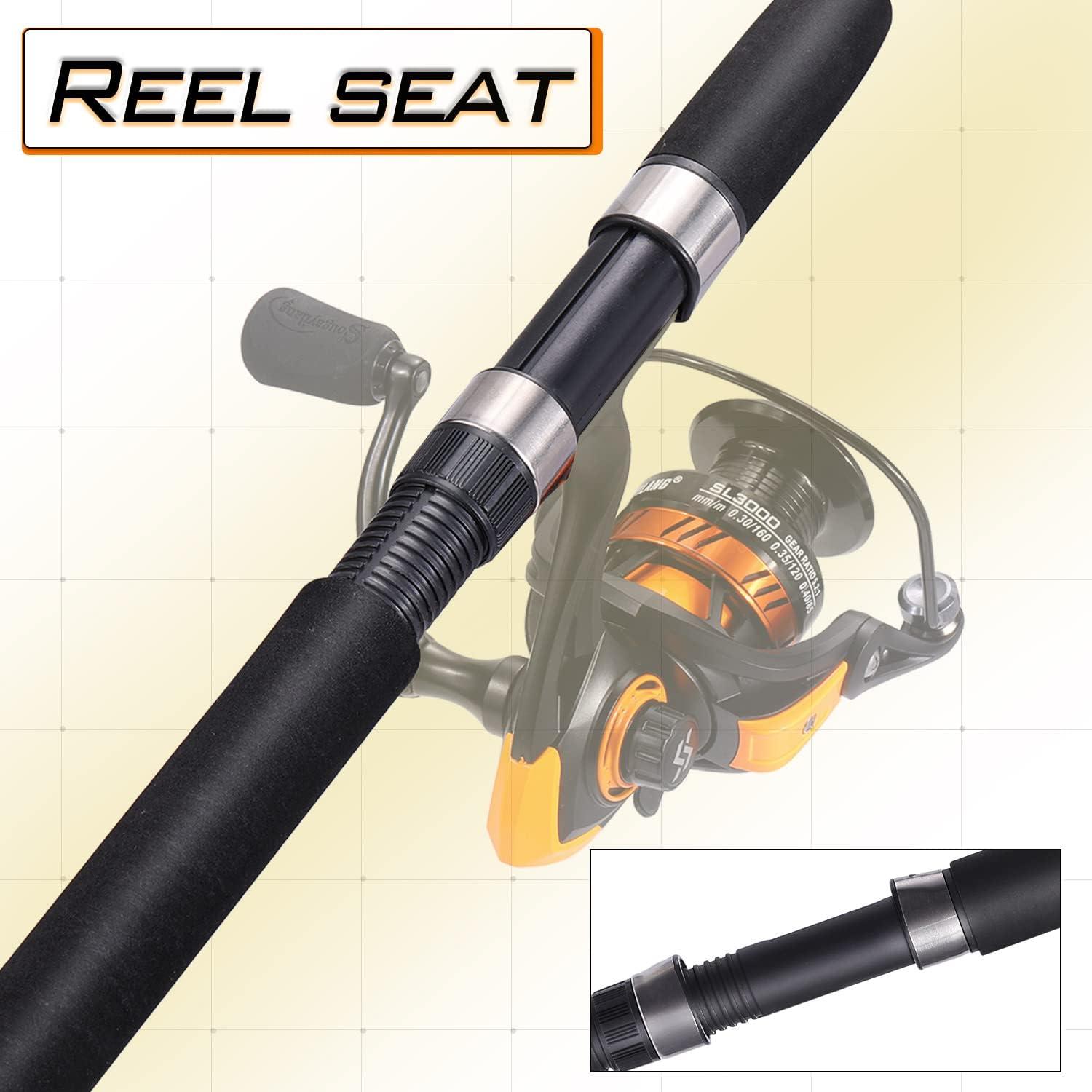 image:imageSougayilang Catfish Fishing Rod and Reel Combo 2Piece Spinning Combo Durable Graphite amp Glass Blanks Fishing Pole for CrappieGreenFastMH