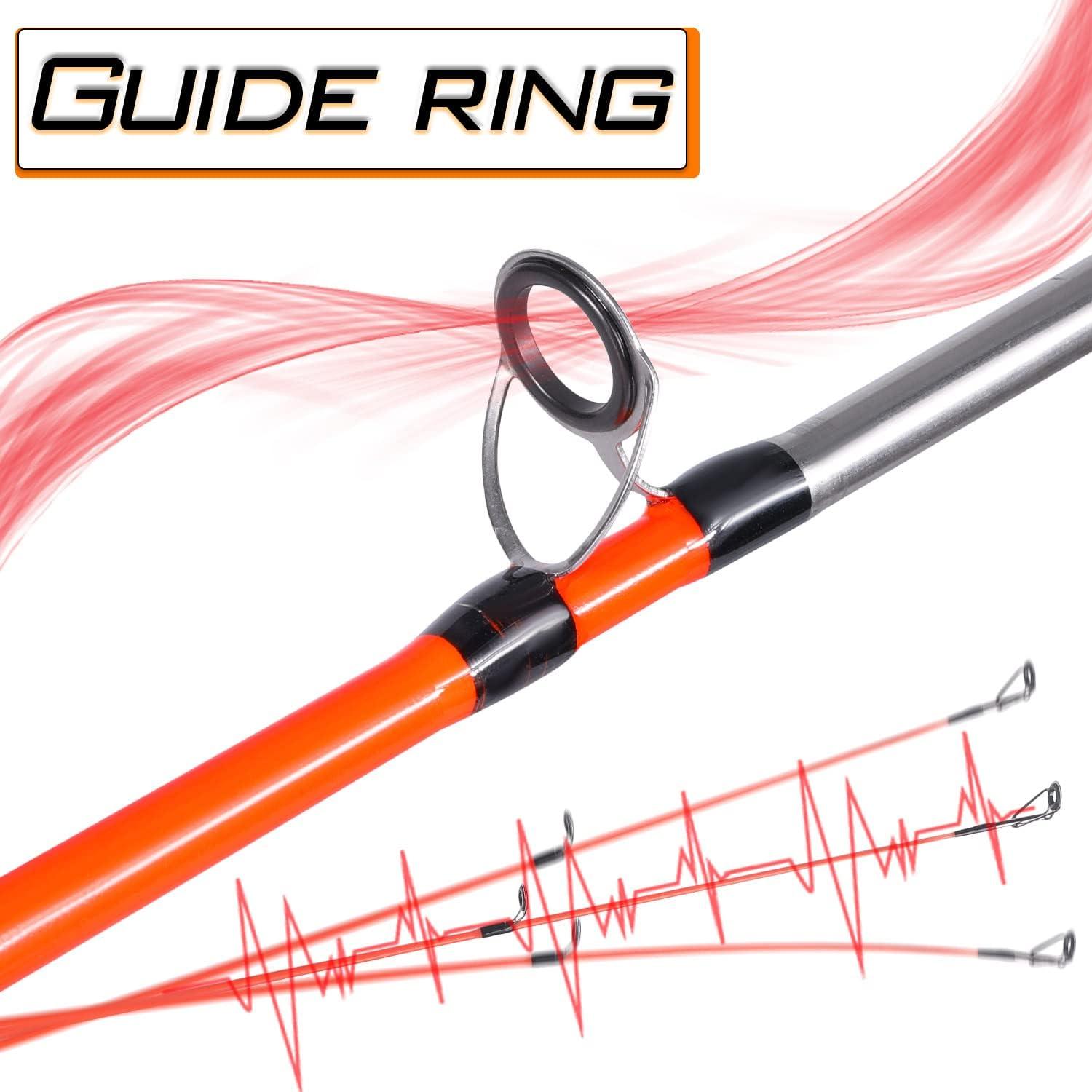 image:imageSougayilang Catfish Fishing Rod and Reel Combo 2Piece Spinning Combo Durable Graphite amp Glass Blanks Fishing Pole for CrappieYellowFastMH