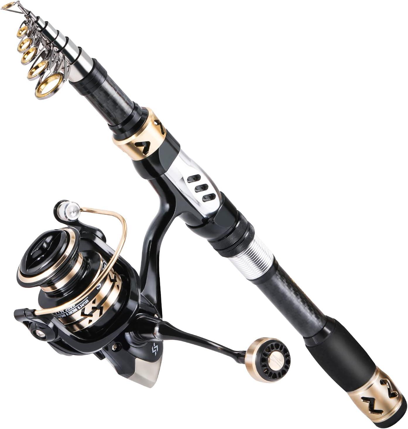 image:imageSougayilang Fishing Pole with Spinning Reel Portable Fishing Rod Reel Combos27M Rod with 3000 Reel