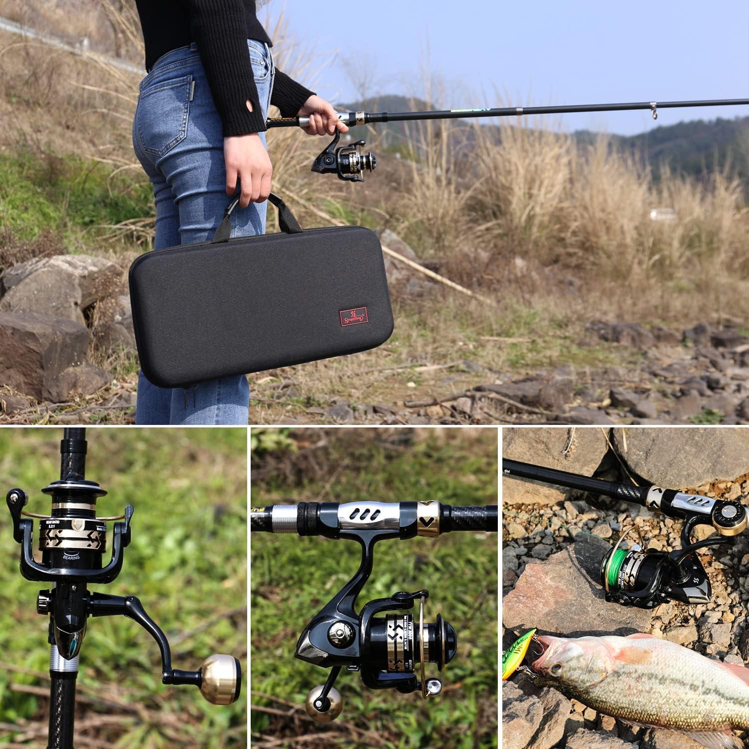 image:imageSougayilang Fishing Pole with Spinning Reel Portable Fishing Rod Reel Combos27M Rod with 3000 Reel
