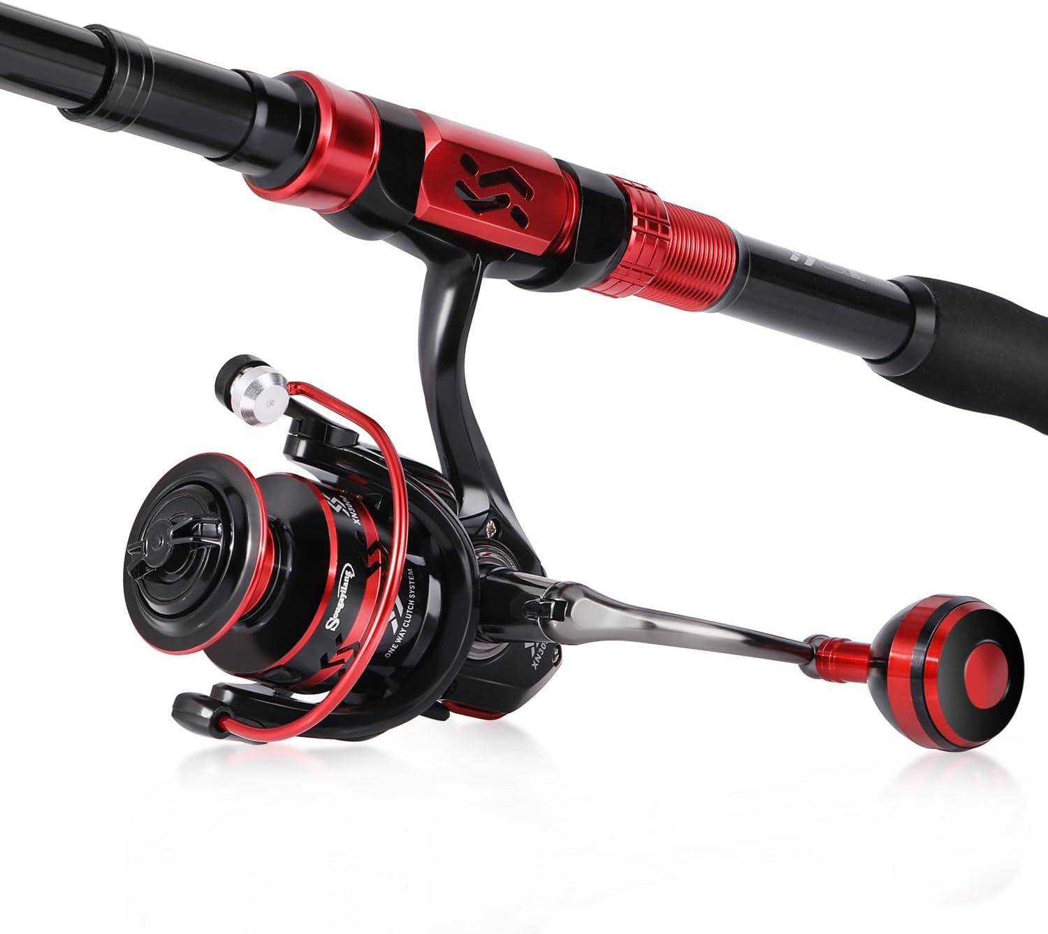 image:imageSougayilang Fishing Pole with Spinning Reel Portable Fishing Rod Reel Combos30M983FT Rod with 4000 Reel