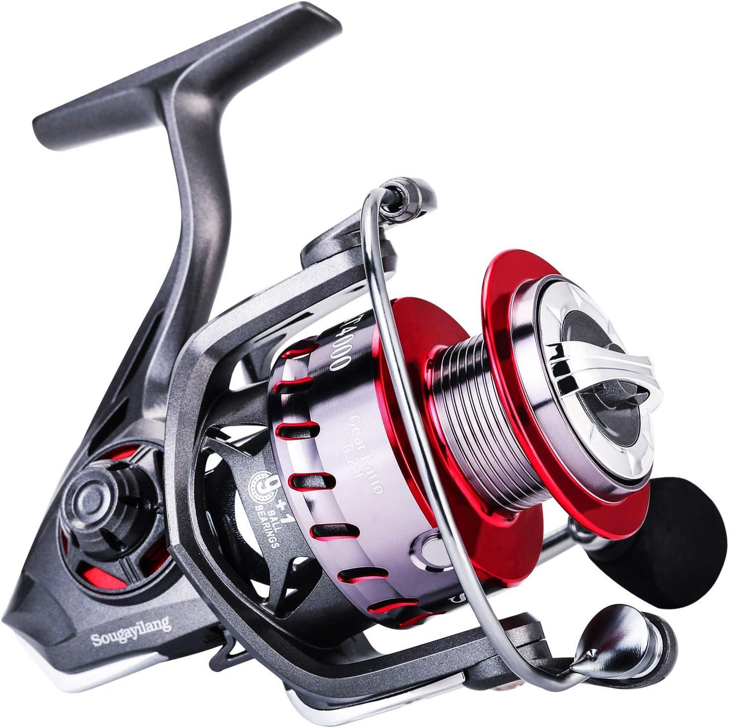 image:imageSougayilang Fishing Rod Reel Combinations 24 Ton Carbon Fiber Portable Telescopic Fishing Rod Spinning Reels for Travel Saltwater Freshwater Fishing Gifts for Peoplesilver