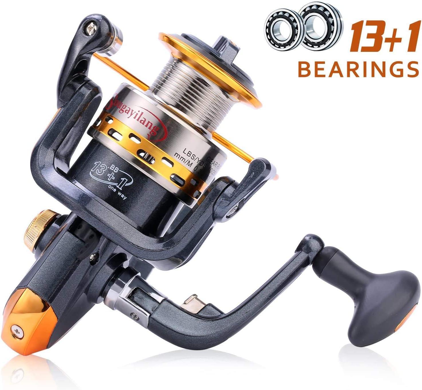 image:imageSougayilang Fishing Rod Reel Combos Carbon Fiber Telescopic Fishing pole with Spinning Reel for Travel Saltwater Freshwater FishingFishing Full Kit