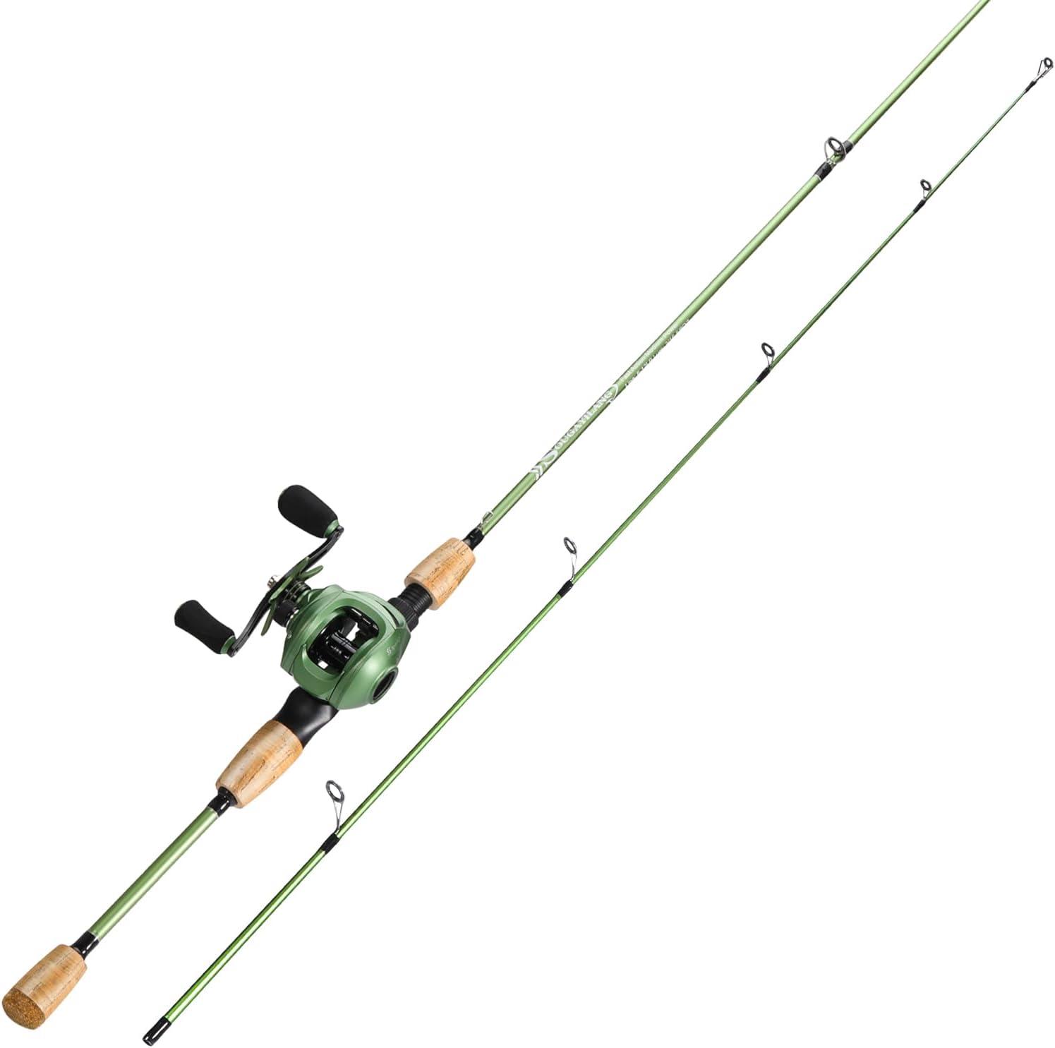 image:imageSougayilang Fishing Rod Reel Combos Graphite 2Pc Blanks Fishing Pole with Casting amp Spinning Reel Stainless Steel GuidesCasting