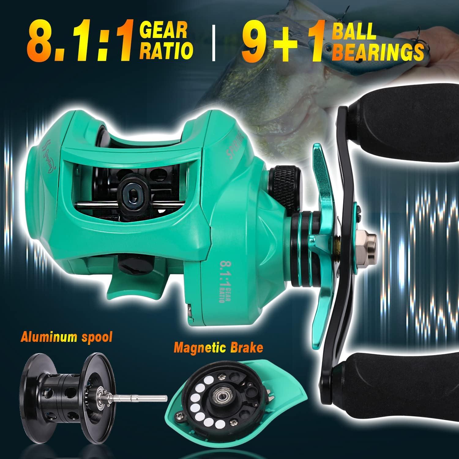 image:imageSougayilang Fishing Rod and Reel Combo 2Piece 5Foot 6Inch Graphite amp Fiberglass Rod Durable and Strong Quickset AntiReverse Fishing Reel 1Pack2PackCasting Combo Right 2 PACKS