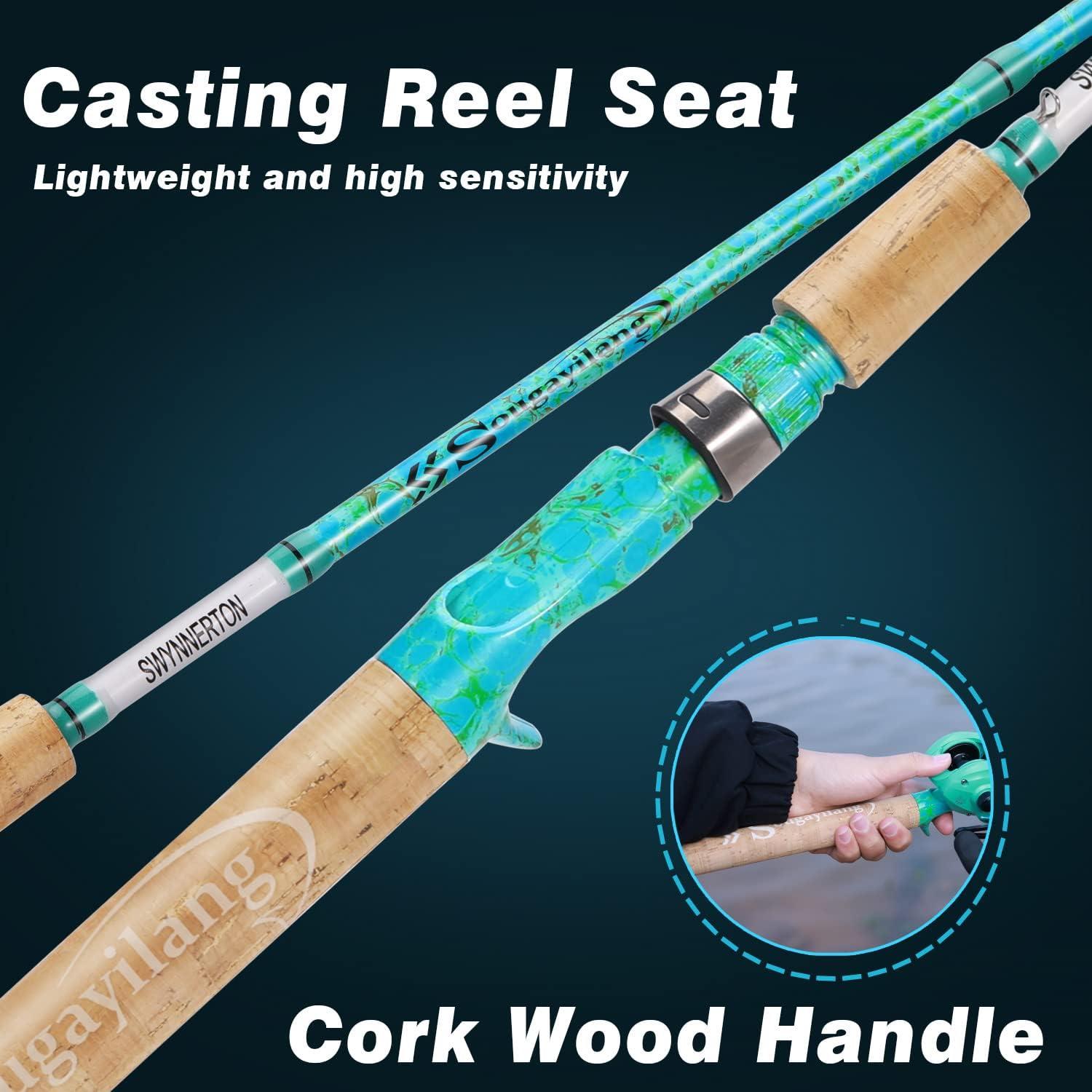 image:imageSougayilang Fishing Rod and Reel Combo 2Piece 5Foot 6Inch Graphite amp Fiberglass Rod Durable and Strong Quickset AntiReverse Fishing Reel 1Pack2PackCasting Combo Left 2 PACKS