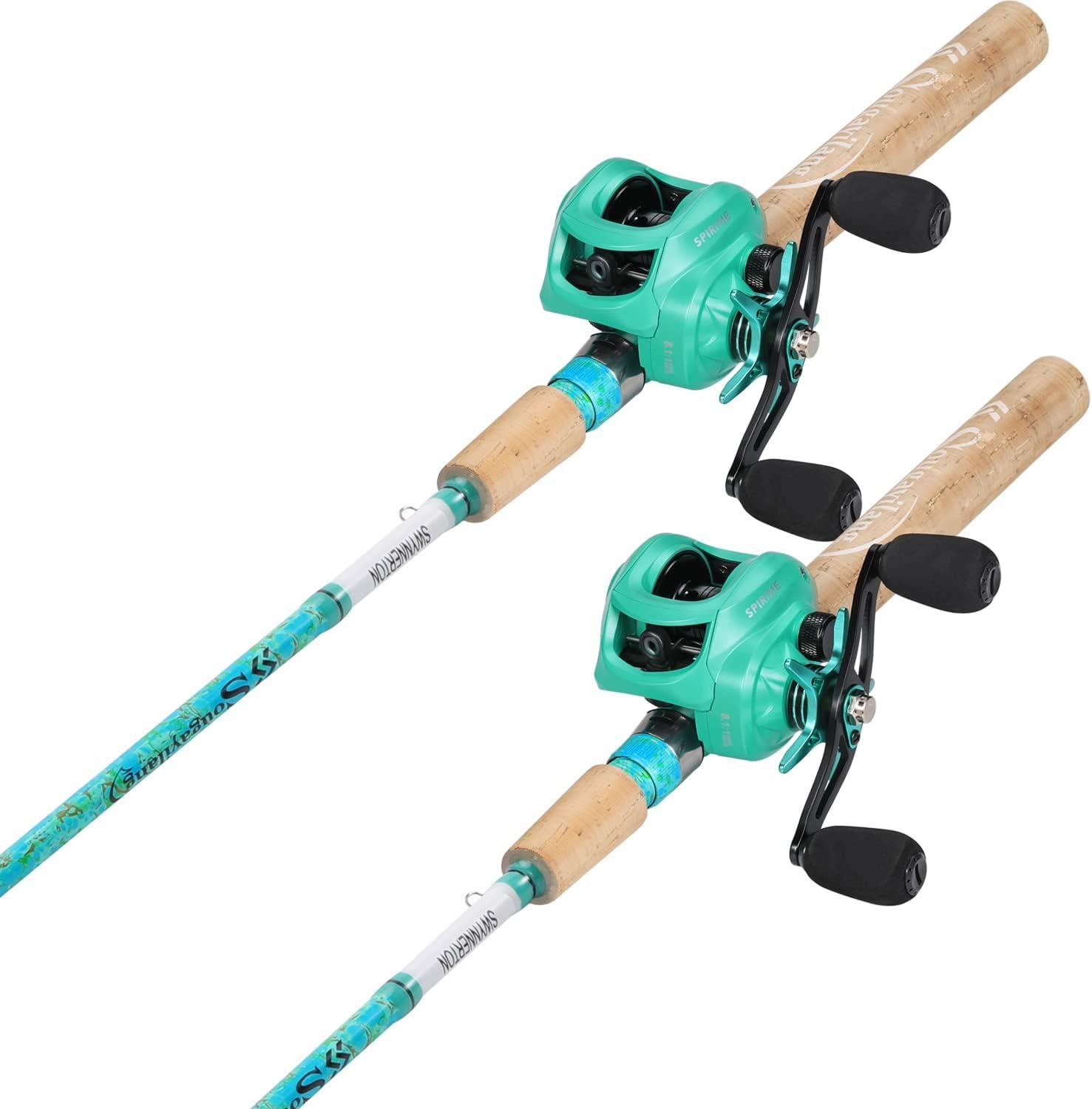 image:imageSougayilang Fishing Rod and Reel Combo 2Piece 5Foot 6Inch Graphite amp Fiberglass Rod Durable and Strong Quickset AntiReverse Fishing Reel 1Pack2PackCasting Combo Left 2 PACKS