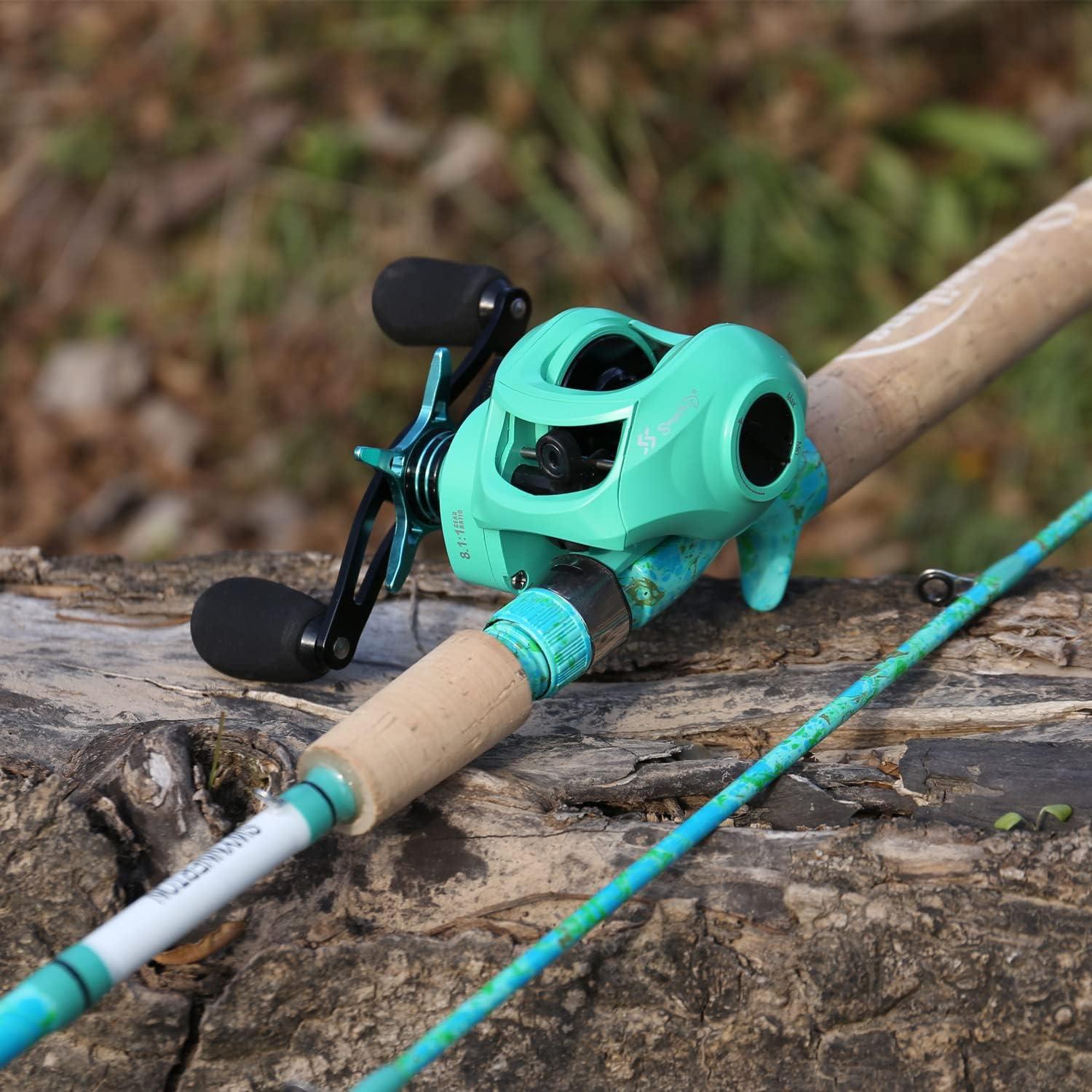 image:imageSougayilang Fishing Rod and Reel Combo 2Piece 5Foot 6Inch Graphite amp Fiberglass Rod Durable and Strong Quickset AntiReverse Fishing Reel 1Pack2PackMix Combo Right 2PACKS