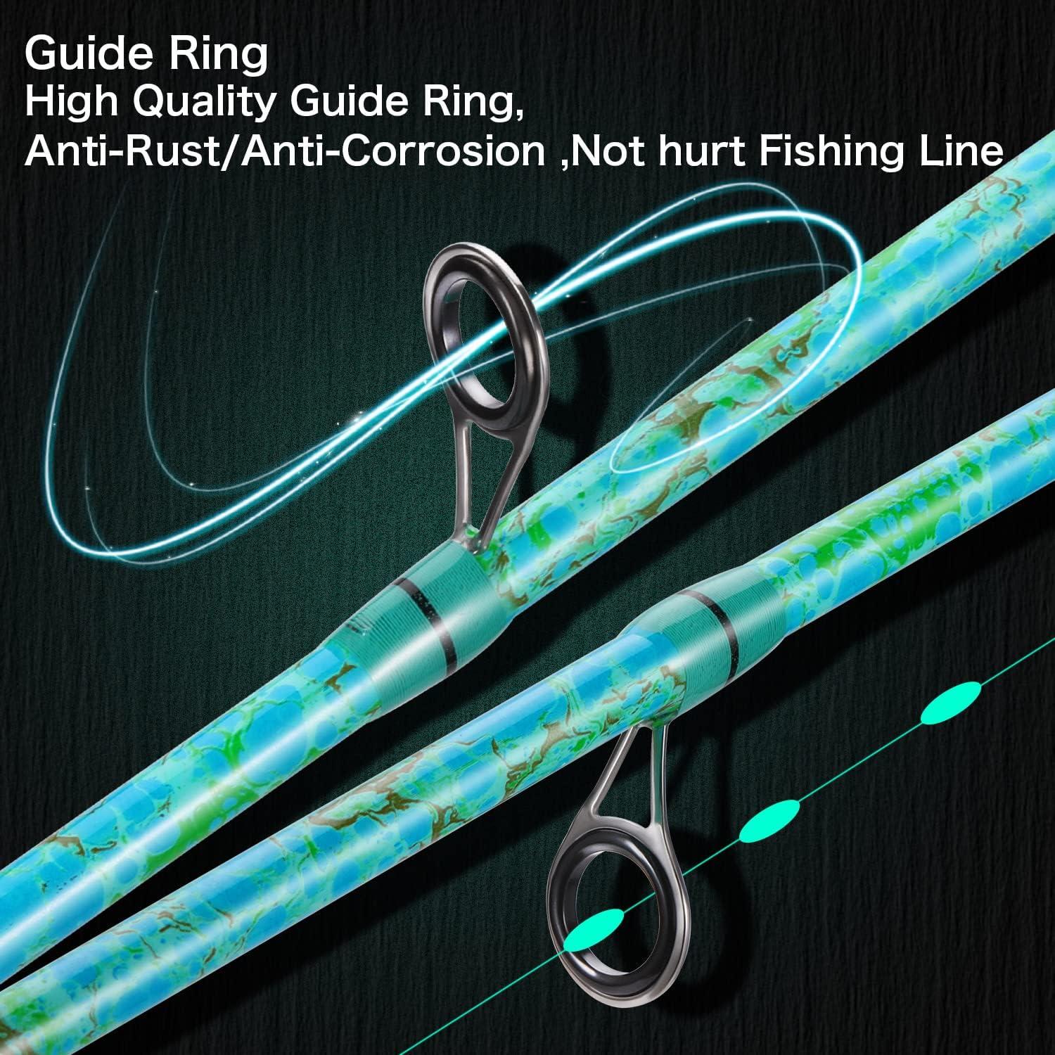 image:imageSougayilang Fishing Rod and Reel Combo 2Piece 5Foot 6Inch Graphite amp Fiberglass Rod Durable and Strong Quickset AntiReverse Fishing Reel 1Pack2PackSpinning Combo 1 PACK