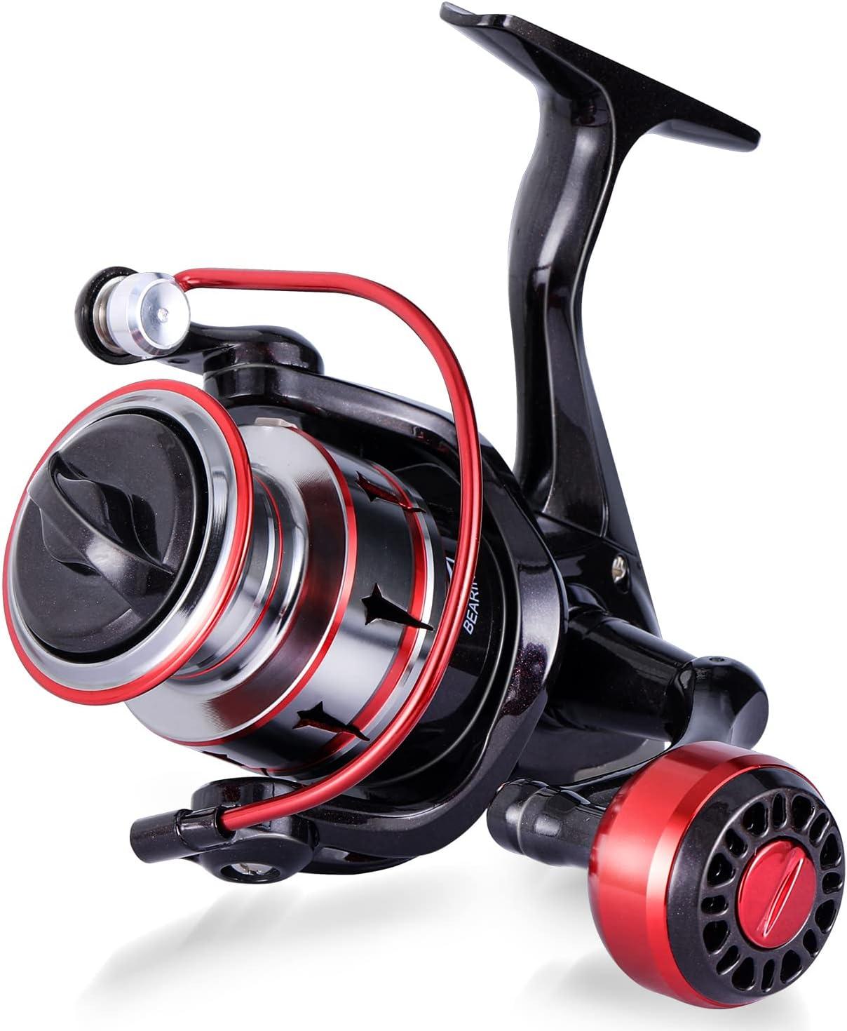 image:imageSougayilang Fishing Rod and Reel Combo Medium Fishing Pole with Spinning Reel Baitcaster Combo SuperPolymer HandleA Red
