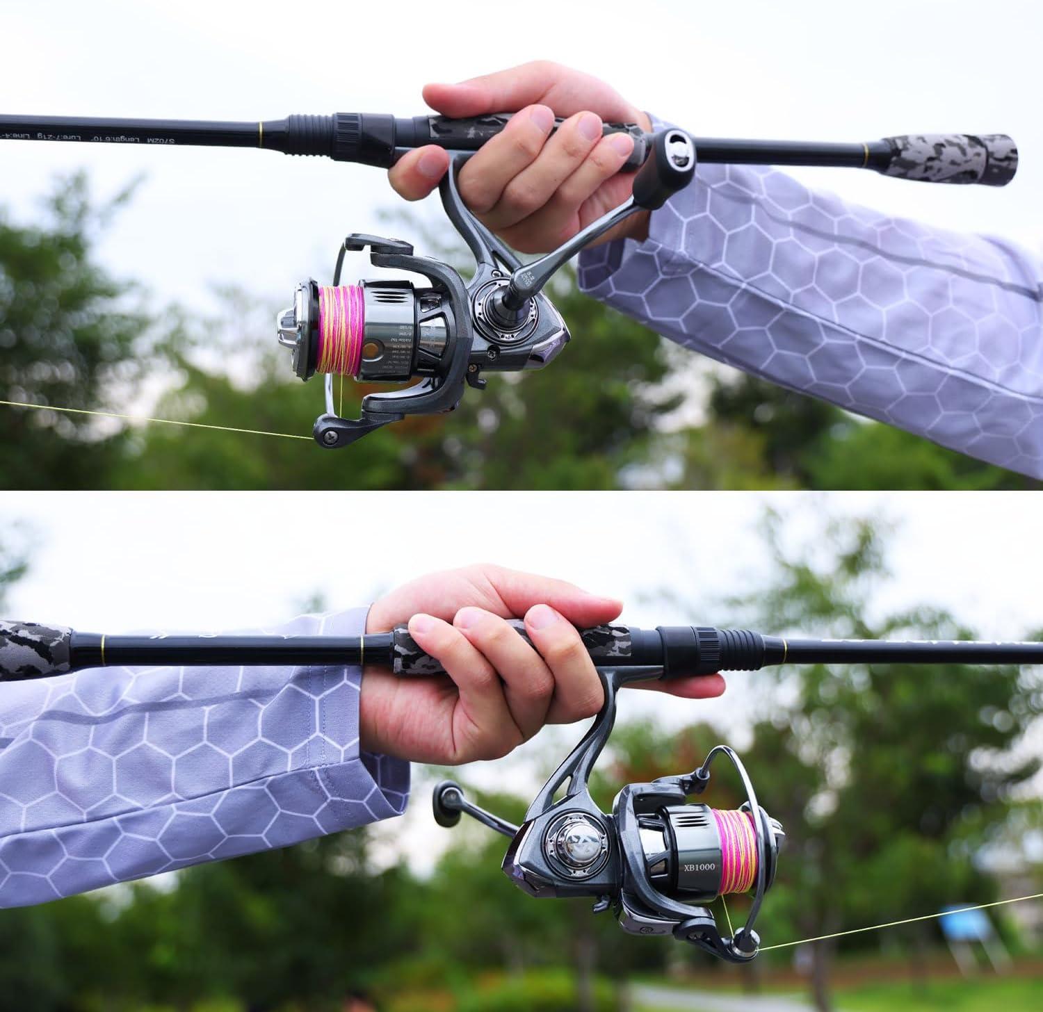 image:imageSougayilang Fishing Rod and Reel Combo Stainless Steel Guides Fishing Pole with Spinning Reel Combo for Bass FishingGrey