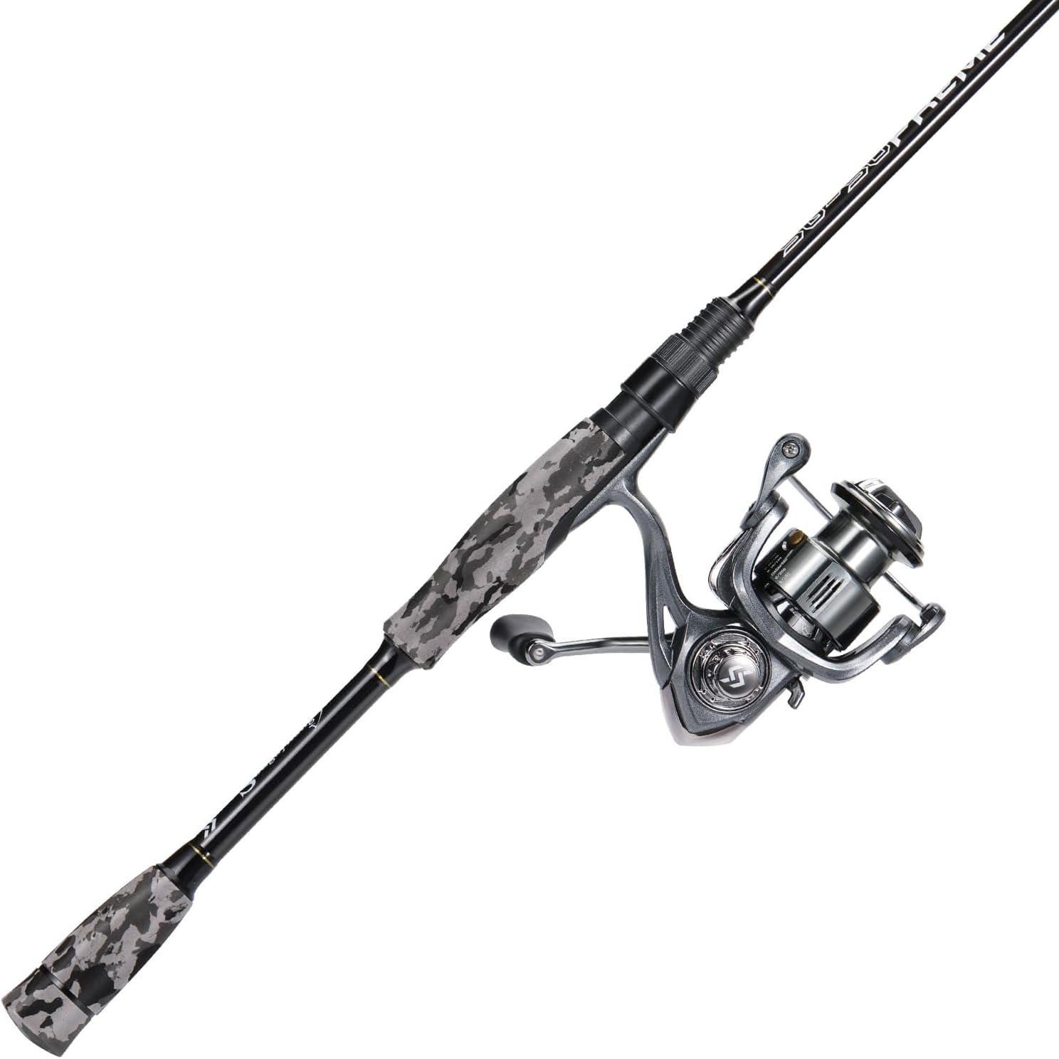 image:imageSougayilang Fishing Rod and Reel Combo Stainless Steel Guides Fishing Pole with Spinning Reel Combo for Bass FishingGrey