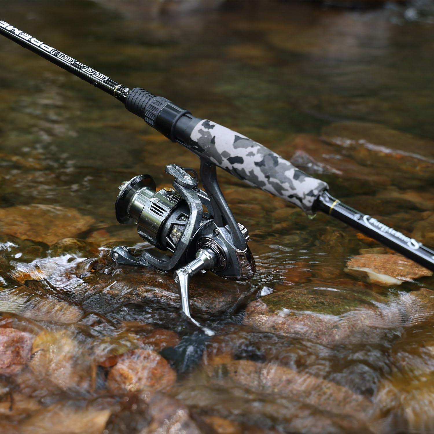 image:imageSougayilang Fishing Rod and Reel Combo Stainless Steel Guides Fishing Pole with Spinning Reel Combo for Bass FishingGrey
