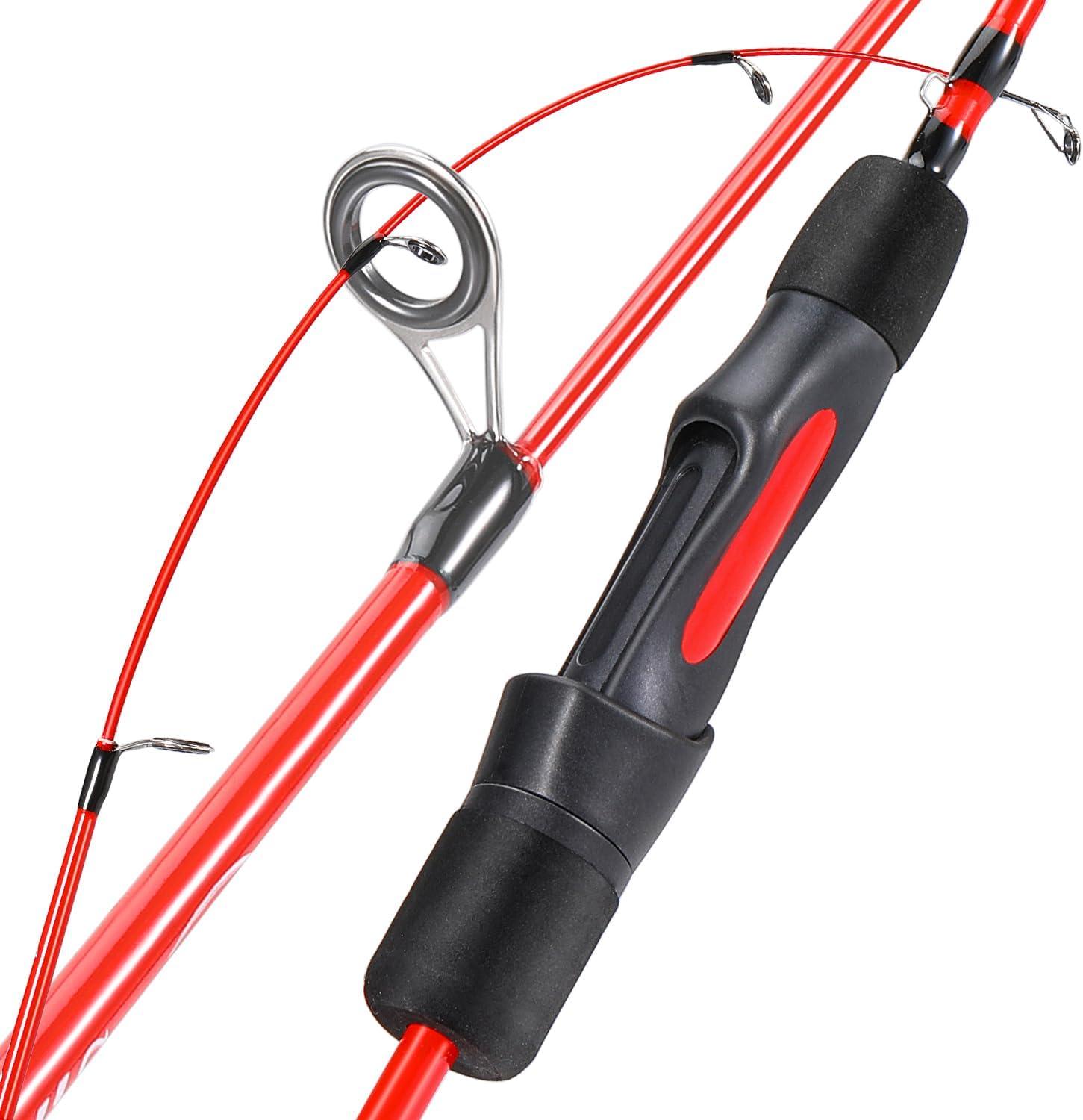 image:imageSougayilang Ice Fishing Rod Reel Combo 27 LightMedium Spinning Rods EVA Handle Rod Set with Fishing Jigs Kit