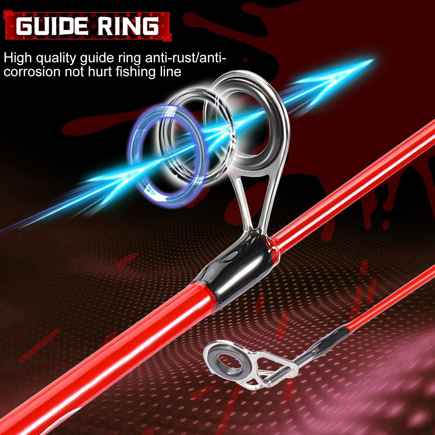 image:imageSougayilang Ice Fishing Rod Reel Combo 27 LightMedium Spinning Rods EVA Handle Rod Set with Fishing Jigs Kit