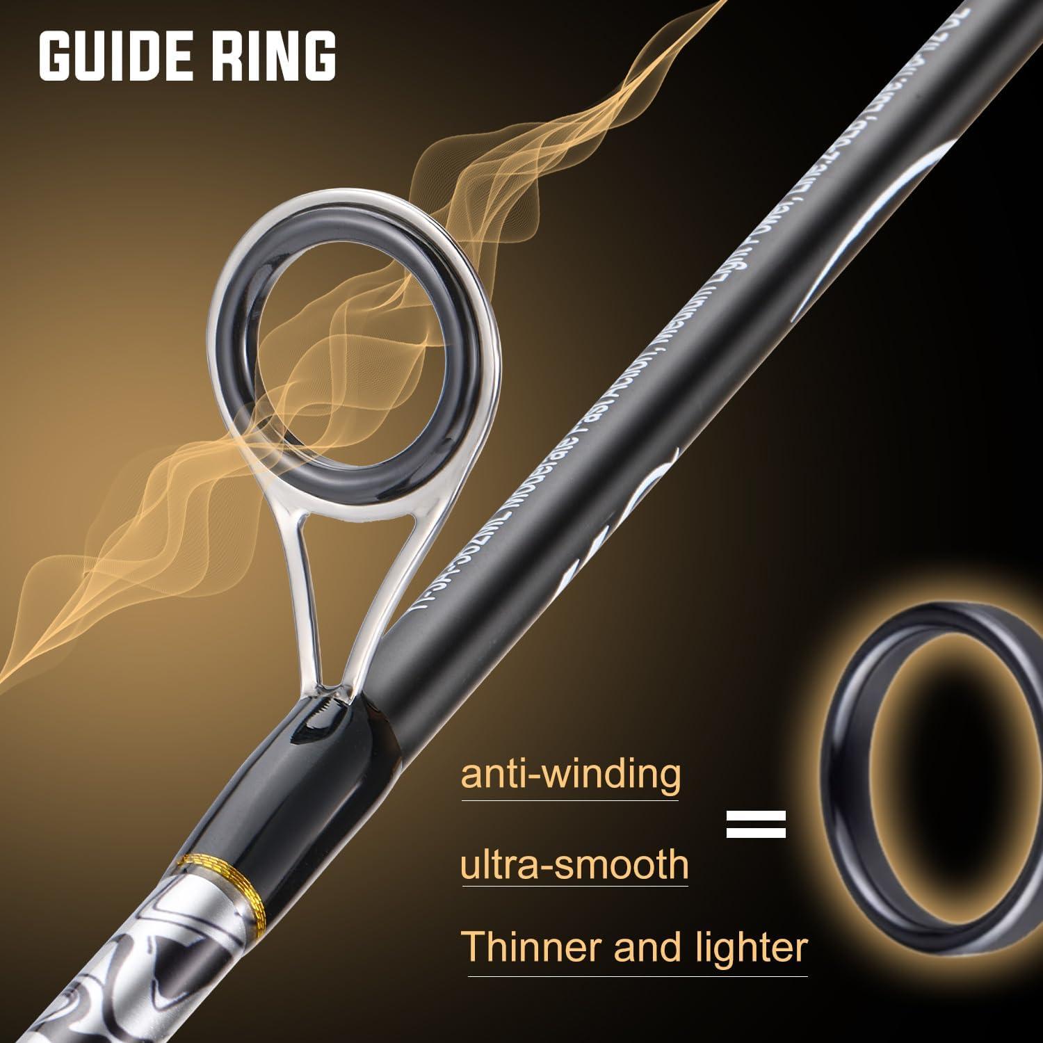image:imageSougayilang Reel and Fishing Rod Combo Fiberglass Fishing Pole with Durable PCork Rod Handle Lightweight Graphite Frame76 MH Fast with 2000 Reel