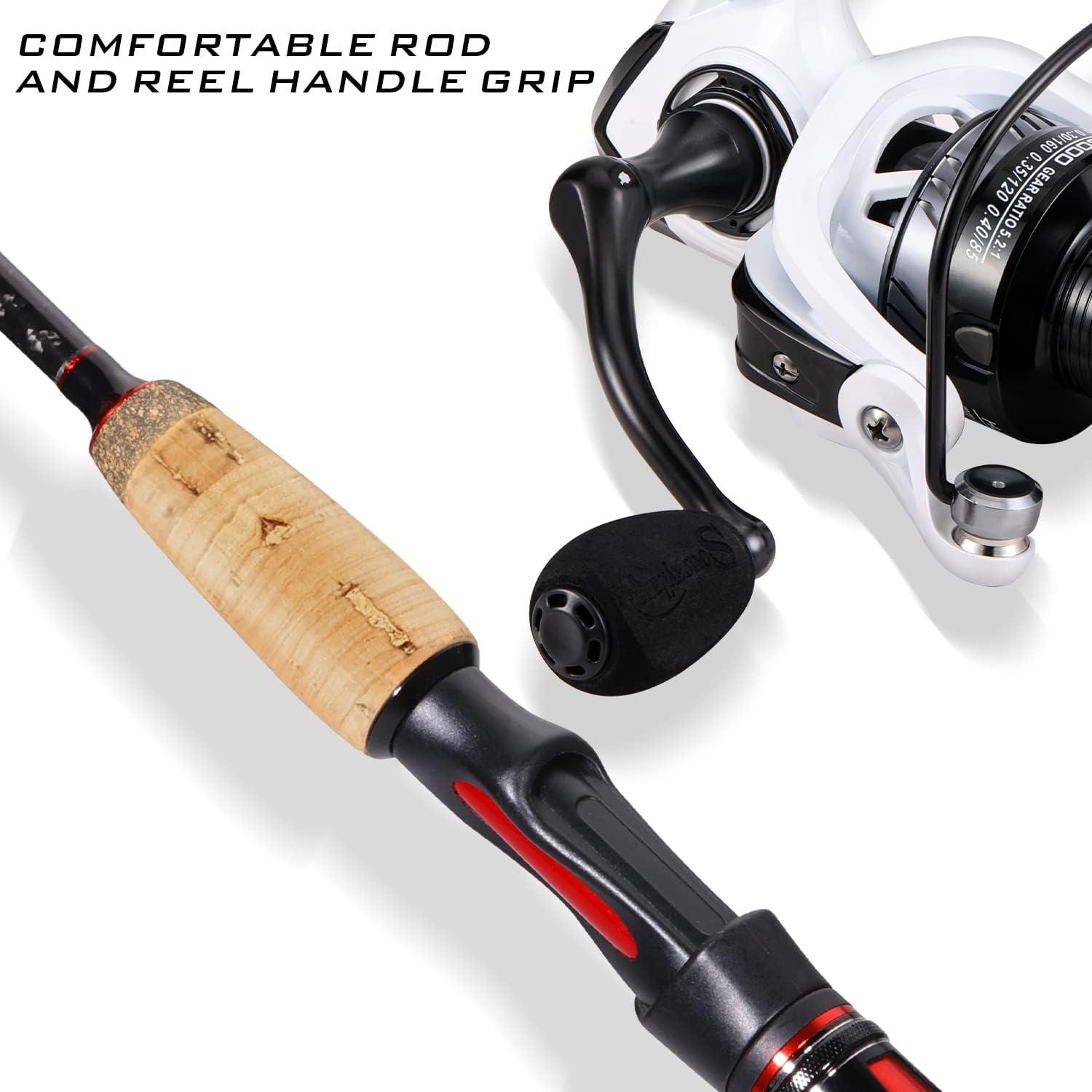 image:imageSougayilang Spinning Combo Medium Heavy Fishing Pole and 2000 Spinning Reel Set Fishing Rod and Reel Commbo for Bass Fishing TackleB Pearl White