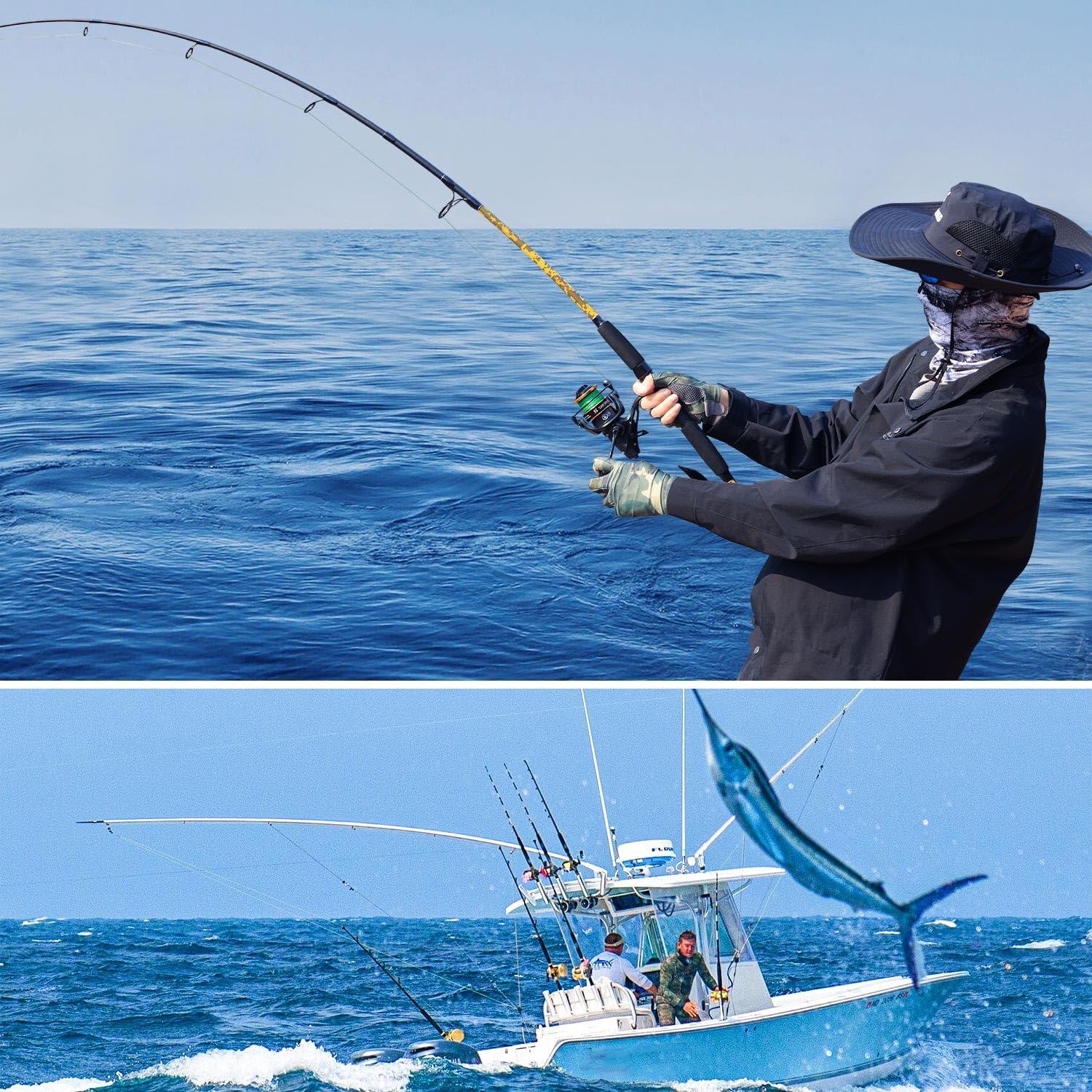 image:imageSougayilang Spinning Rod Combo MH Action Fishing Pole with Bait Feeder Reel for Catfish Salmon Steelhead Freshwater Saltwater Fishing 707676