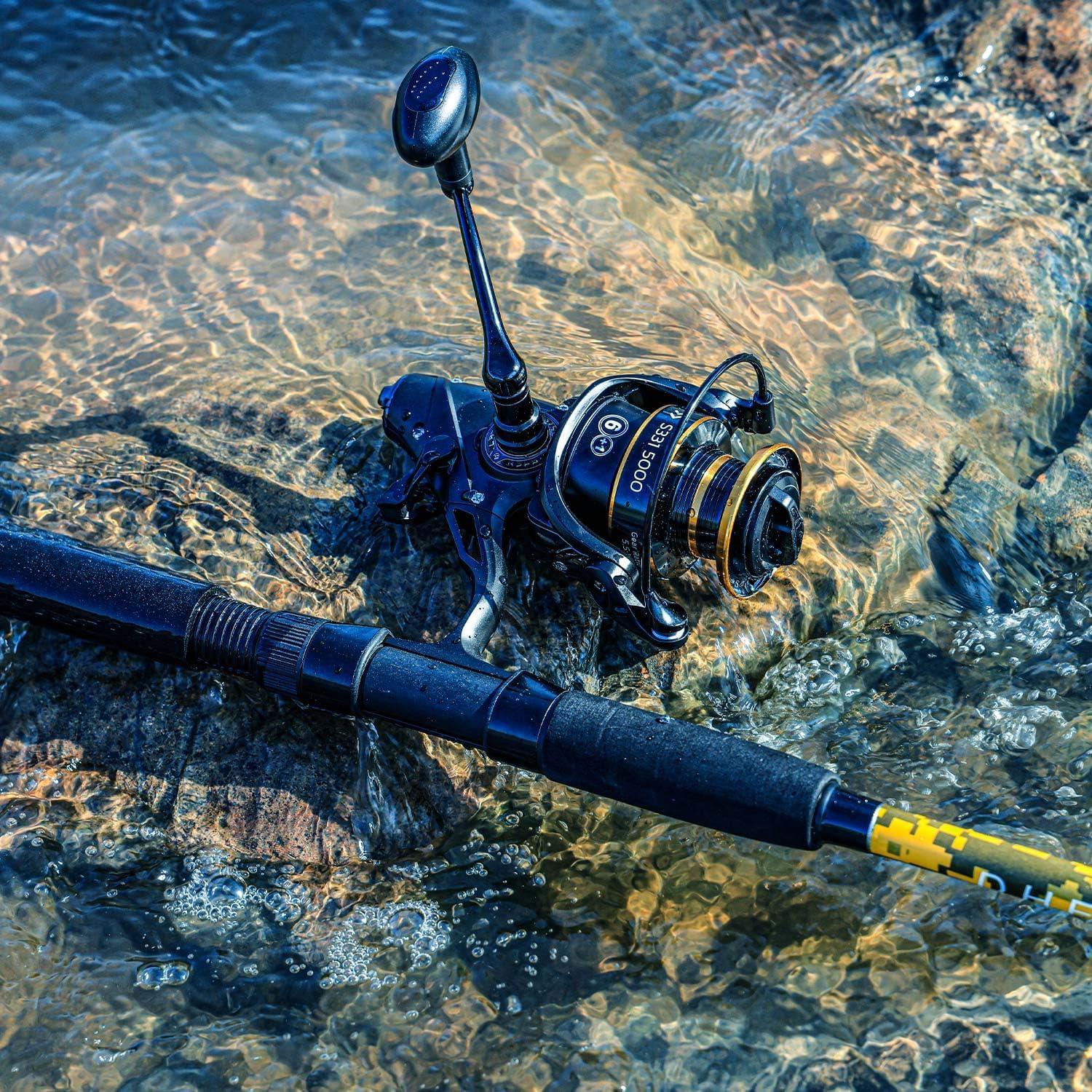 image:imageSougayilang Spinning Rod Combo MH Action Fishing Pole with Bait Feeder Reel for Catfish Salmon Steelhead Freshwater Saltwater Fishing 707676