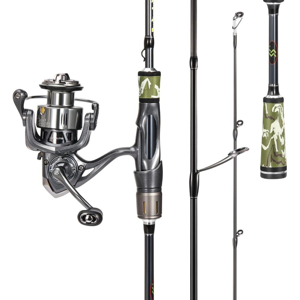 image:imageSougayilang BD Fishing Rod and Reel Combos Spinning amp Casting Fishing Combo30Ton24Ton Graphite 2 Pc Fishing Poles with SuperPolymer Handle S Style Hook KeeperSpin 76medium Heavy2000