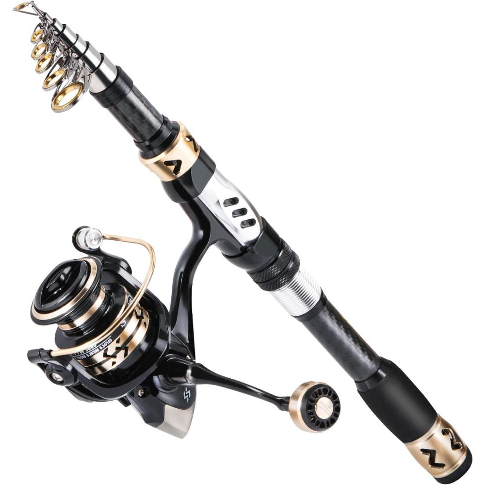 image:imageSougayilang Fishing Pole with Spinning Reel Portable Fishing Rod Reel Combos30M Rod with 4000 Reel