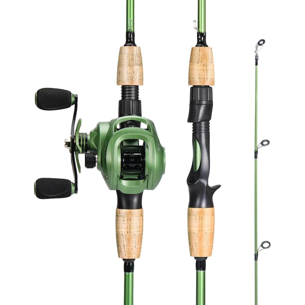 image:imageSougayilang Fishing Rod Reel Combos Graphite 2Pc Blanks Fishing Pole with Casting amp Spinning Reel Stainless Steel GuidesCasting