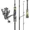 image:imageSougayilang BD Fishing Rod and Reel Combos Spinning amp Casting Fishing Combo30Ton24Ton Graphite 2 Pc Fishing Poles with SuperPolymer Handle S Style Hook KeeperSpin 76medium Heavy2000
