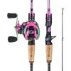 Purple-Left Handed Reel Combo