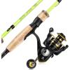 image:imageSougayilang Fishing Rod and Reel Combo Stainless Steel Guides Fishing Pole with Spinning Reel Combo for Saltwater and FreshwaterYellow  MMH Twin Tips
