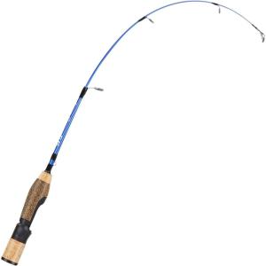 Sougayilang 2-Piece Spinning Ice Fishing Combo, Medium Power, Carbon Fiber Rod, Blue, 4-8 lb Line, Tackle Box Included, For Walleye, Trout, Perch
