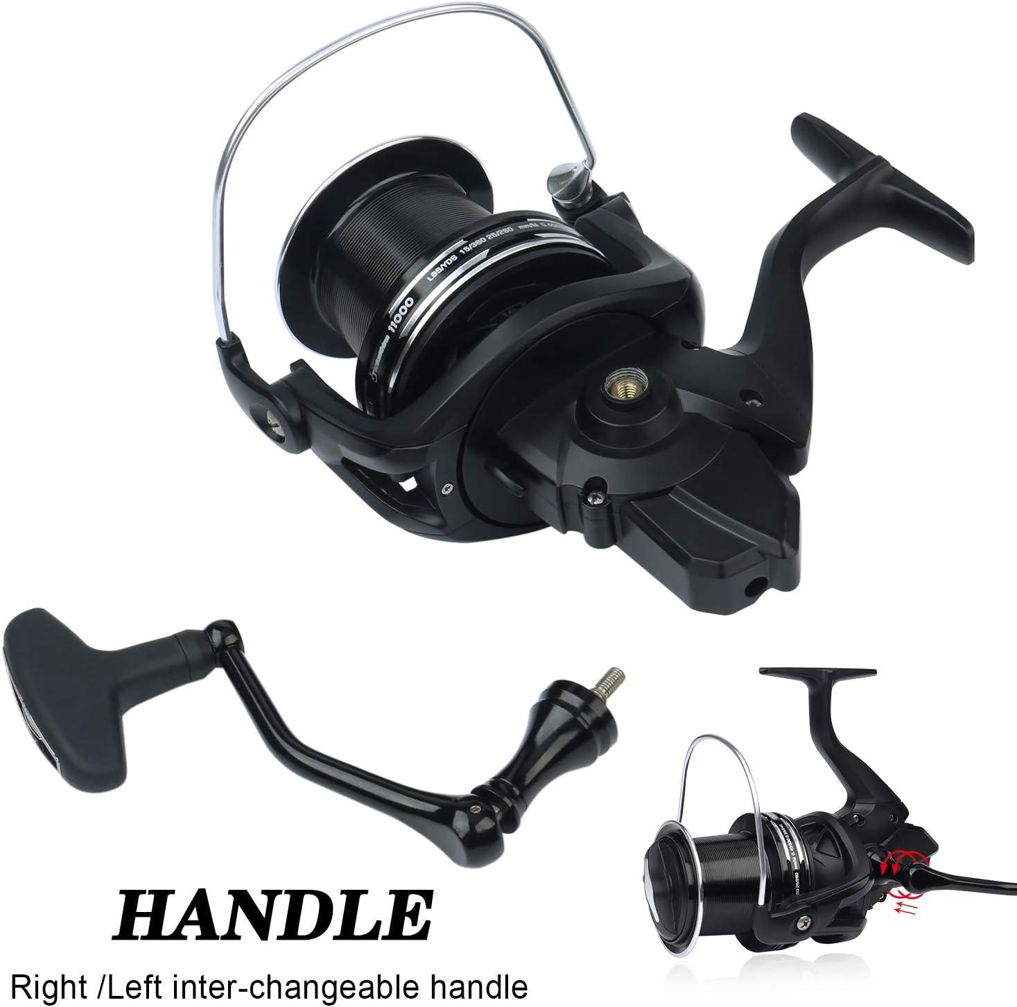 image:imageSougayilang 100001200014000 Surf Spinning Reel 131 Stainless Bearings for Ultra Smooth Drag Powerful Saltwater Fishing Reel for Heavy Duty Surf CastingBlack