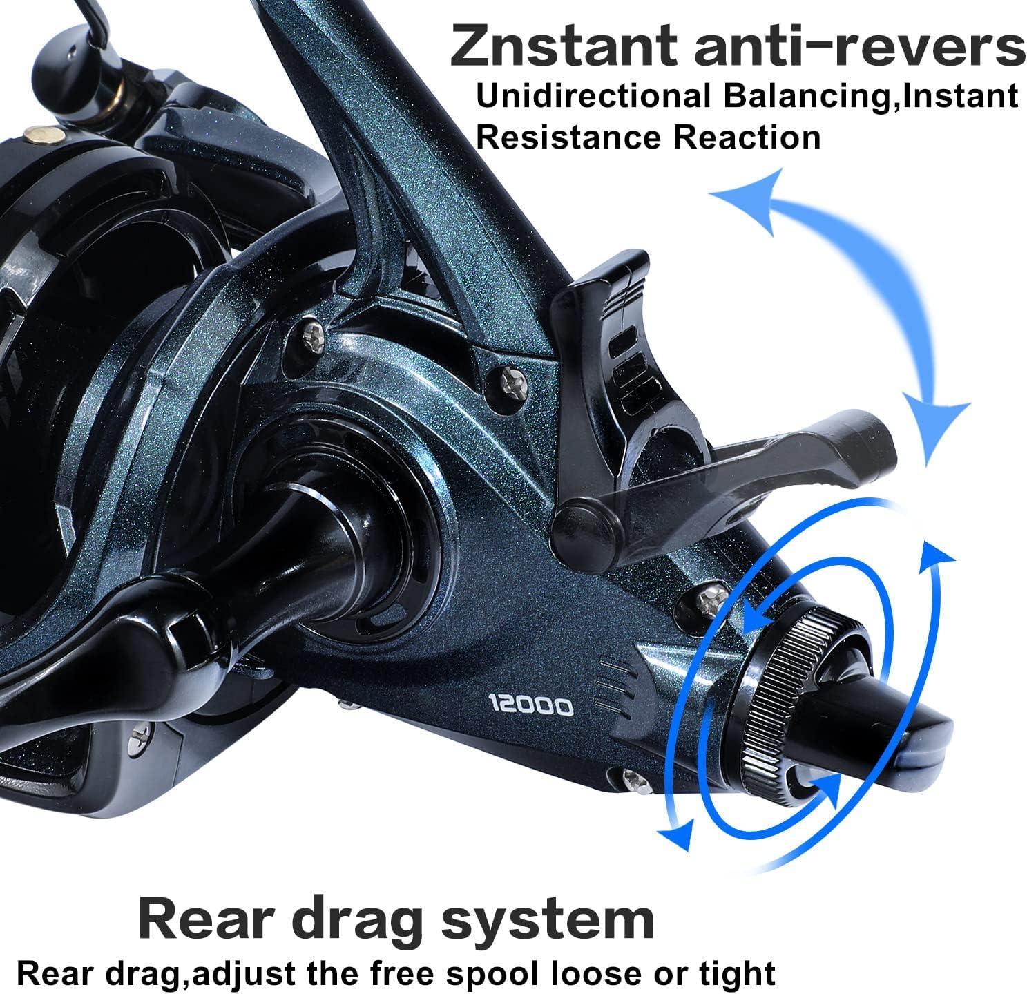 image:imageSougayilang 100001200014000 Surf Spinning Reel 131 Stainless Bearings for Ultra Smooth Drag Powerful Saltwater Fishing Reel for Heavy Duty Surf CastingBlack