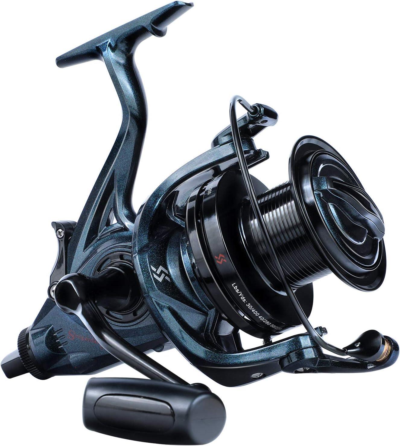 image:imageSougayilang 100001200014000 Surf Spinning Reel 131 Stainless Bearings for Ultra Smooth Drag Powerful Saltwater Fishing Reel for Heavy Duty Surf CastingBlack