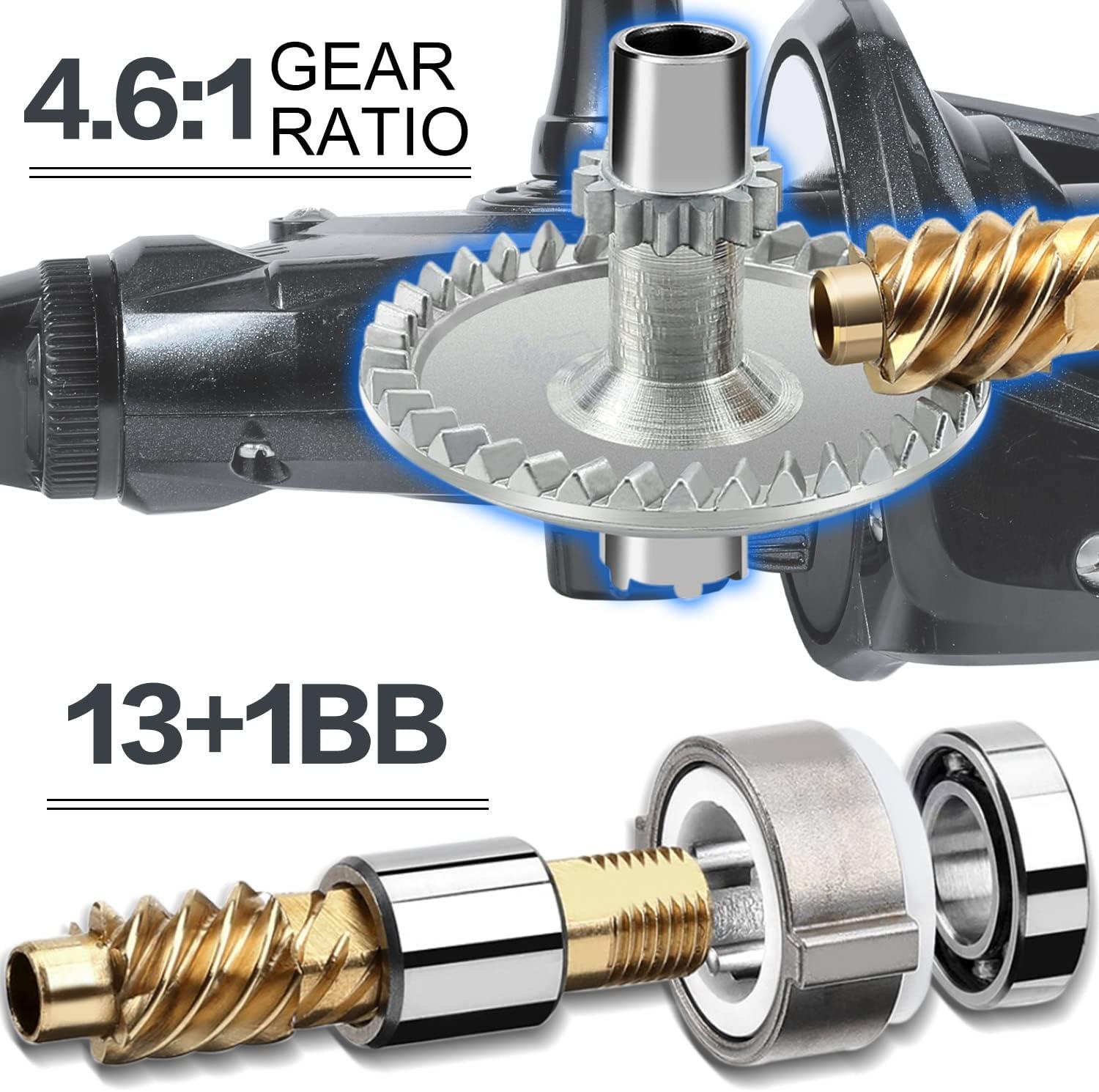 image:imageSougayilang 100001200014000 Surf Spinning Reel 131 Stainless Bearings for Ultra Smooth Drag Powerful Saltwater Fishing Reel for Heavy Duty Surf CastingBlack