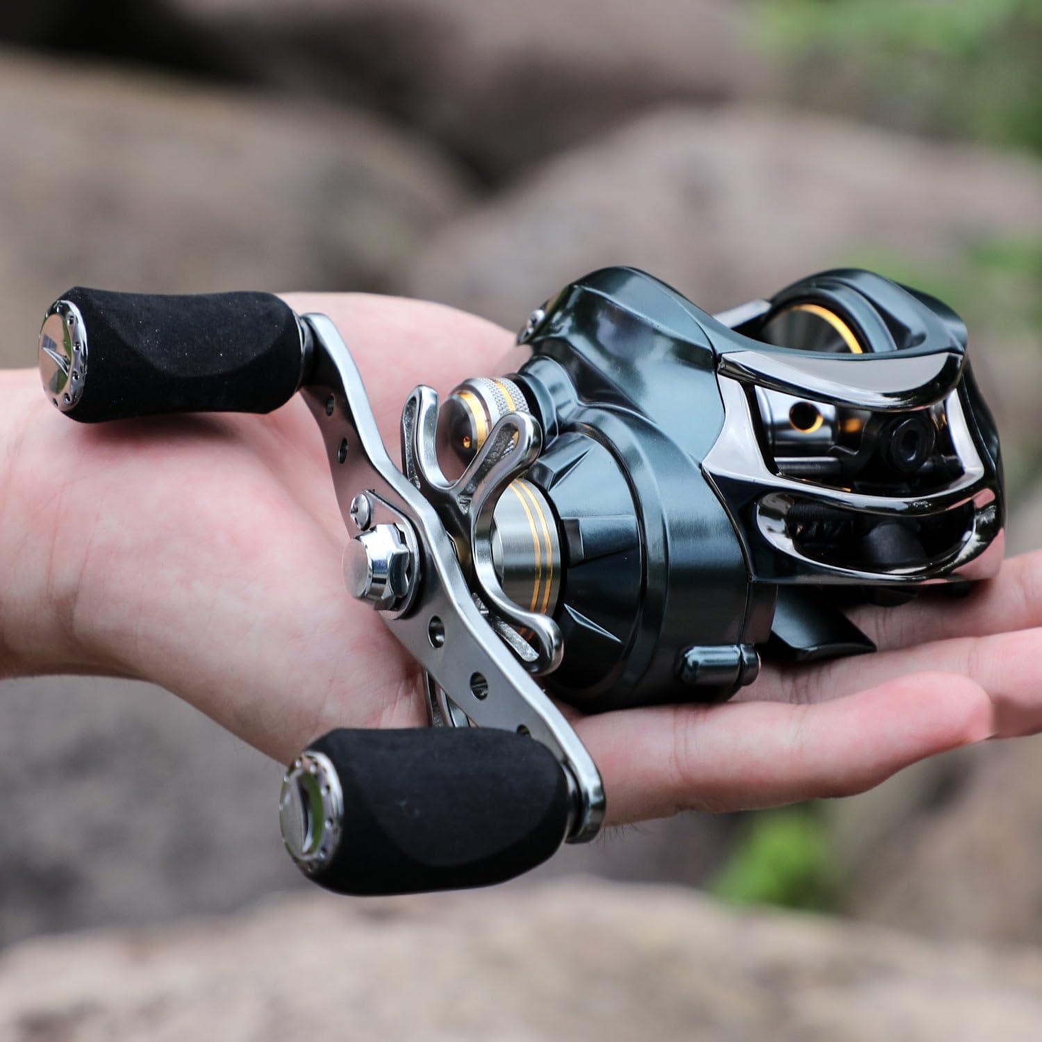 image:imageSougayilang Baitcasting Fishing Reel 111 Shielded Bearings 18LB Carbon Fibre Drag 701 BaitcstersMagnetic Brake System Fishing ReelLefthand