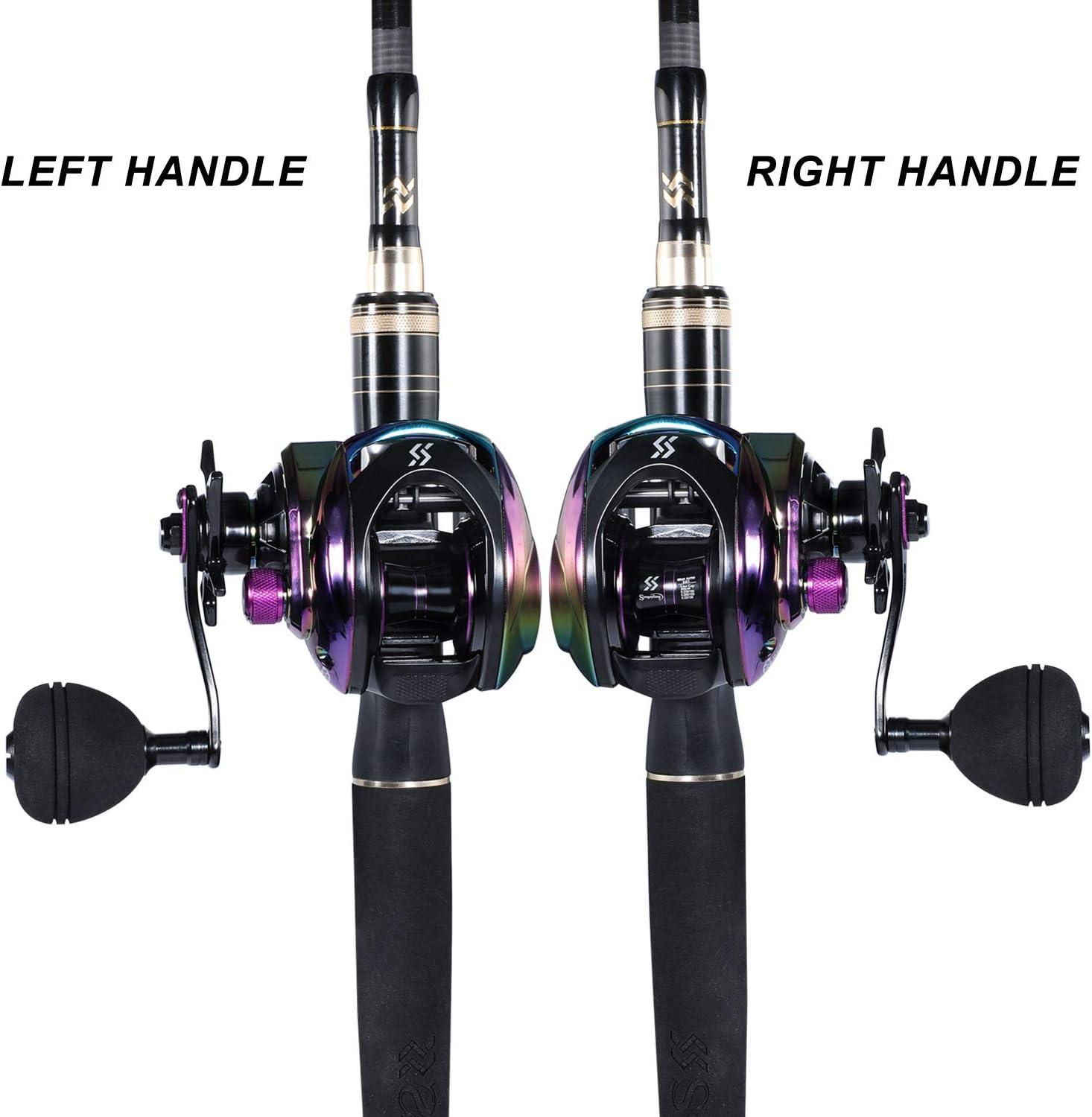 image:imageSougayilang Baitcasting Fishing Reel High Speed Baitcaster with 91 Ball Bearings Gear Ratio 801 Magnetic Brake System Power Handle Casting ReelsColorful Right Handed