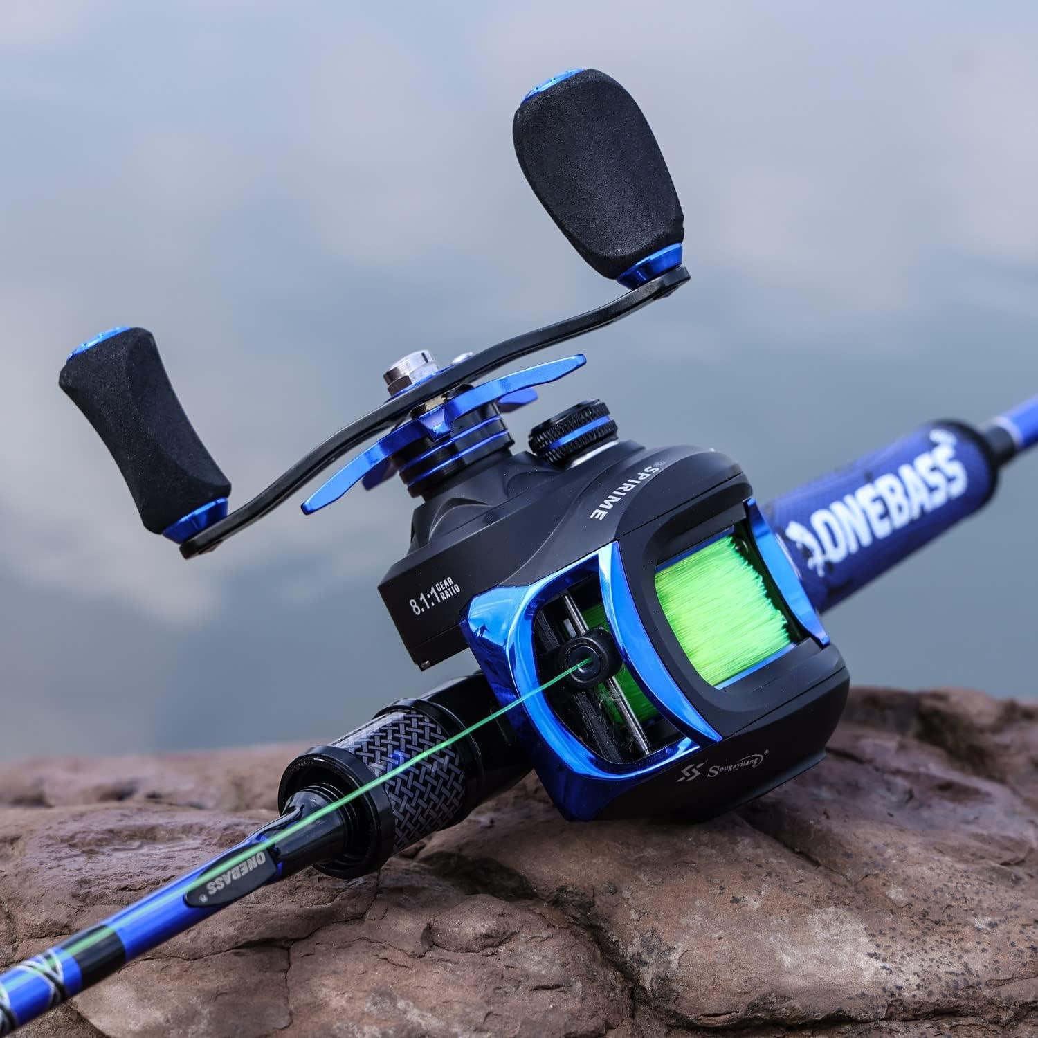 image:imageSougayilang Baitcasting Fishing Reel with 9 1 AntiReverse Ball Bearings 811 HighSpeed Gear Ratio Casting ReelBlue Right Handed