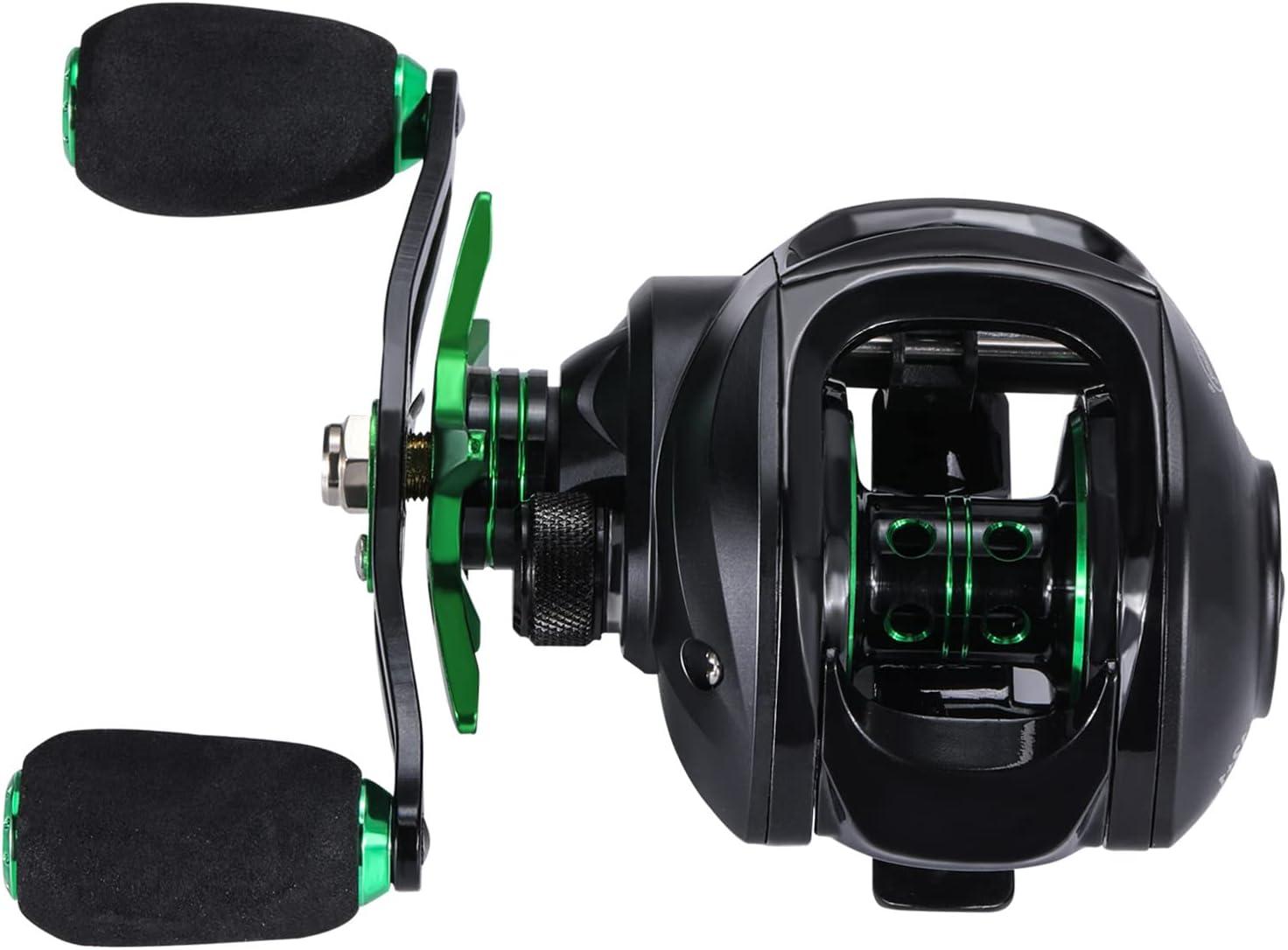 image:imageSougayilang Baitcasting Fishing Reel with 9 1 AntiReverse Ball Bearings 811 HighSpeed Gear Ratio Casting ReelGreen Left Handed