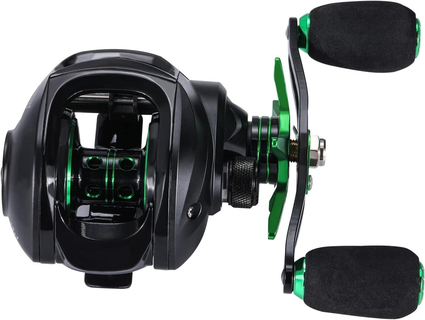 image:imageSougayilang Baitcasting Fishing Reel with 9 1 AntiReverse Ball Bearings 811 HighSpeed Gear Ratio Casting ReelGreen Right Handed