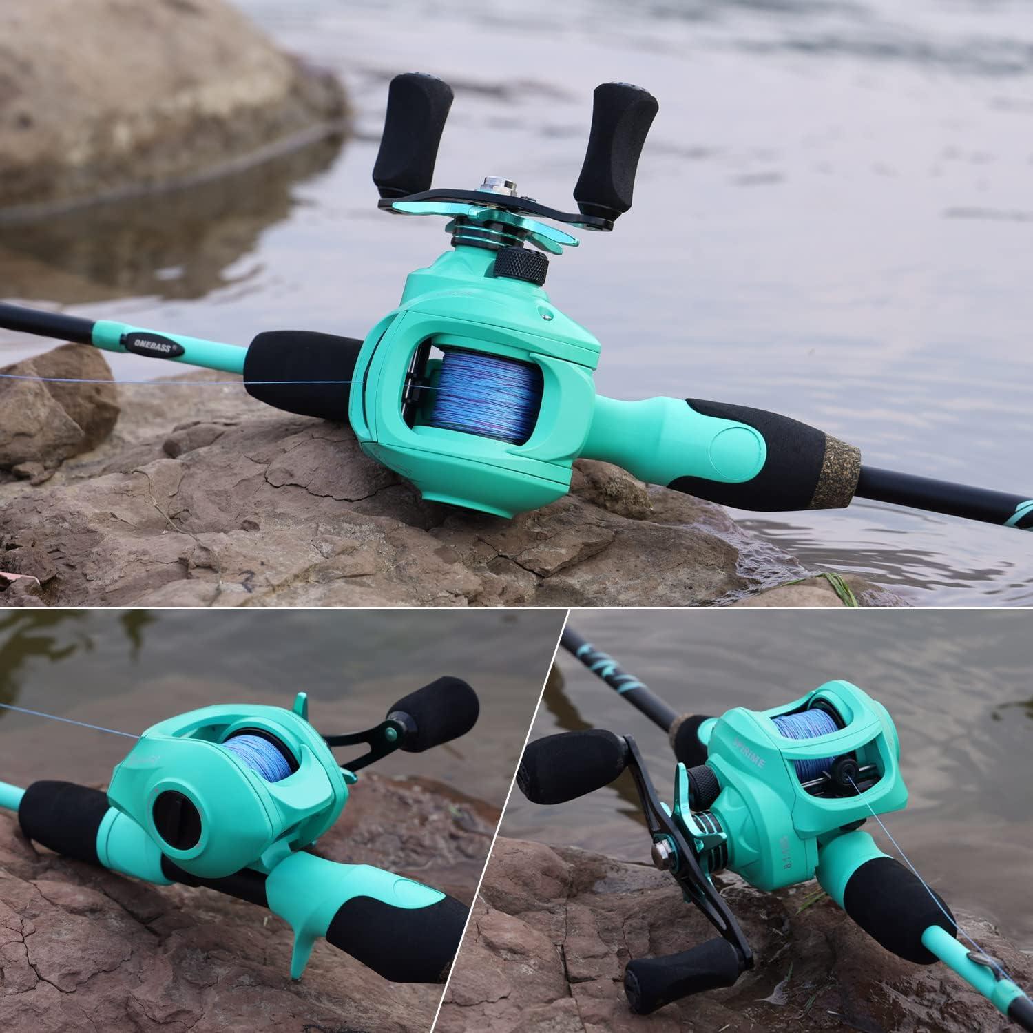 image:imageSougayilang Baitcasting Fishing Reel with 9 1 AntiReverse Ball Bearings 811 HighSpeed Gear Ratio Casting ReelTurquoisee Left Handed