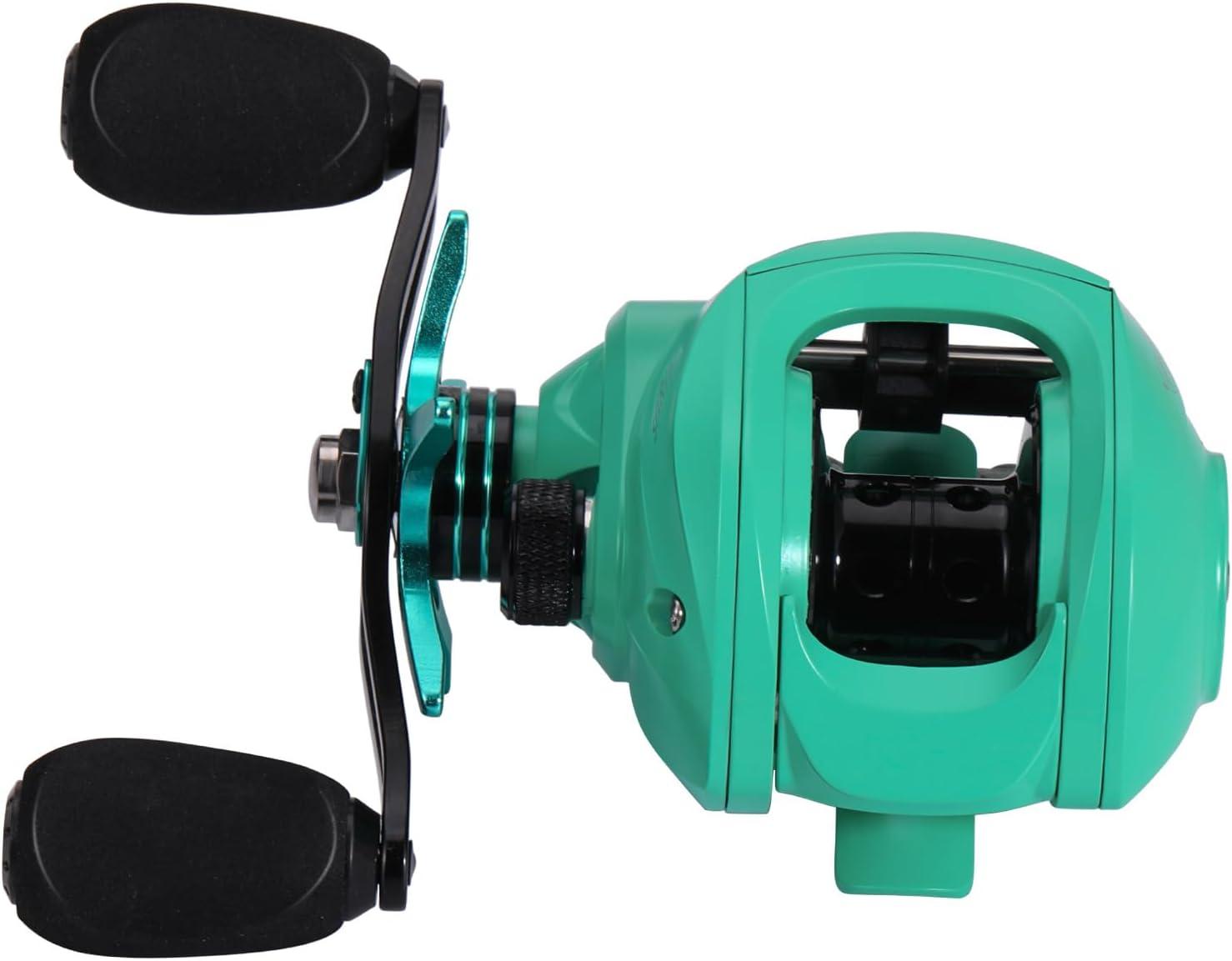 image:imageSougayilang Baitcasting Fishing Reel with 9 1 AntiReverse Ball Bearings 811 HighSpeed Gear Ratio Casting ReelTurquoisee Left Handed