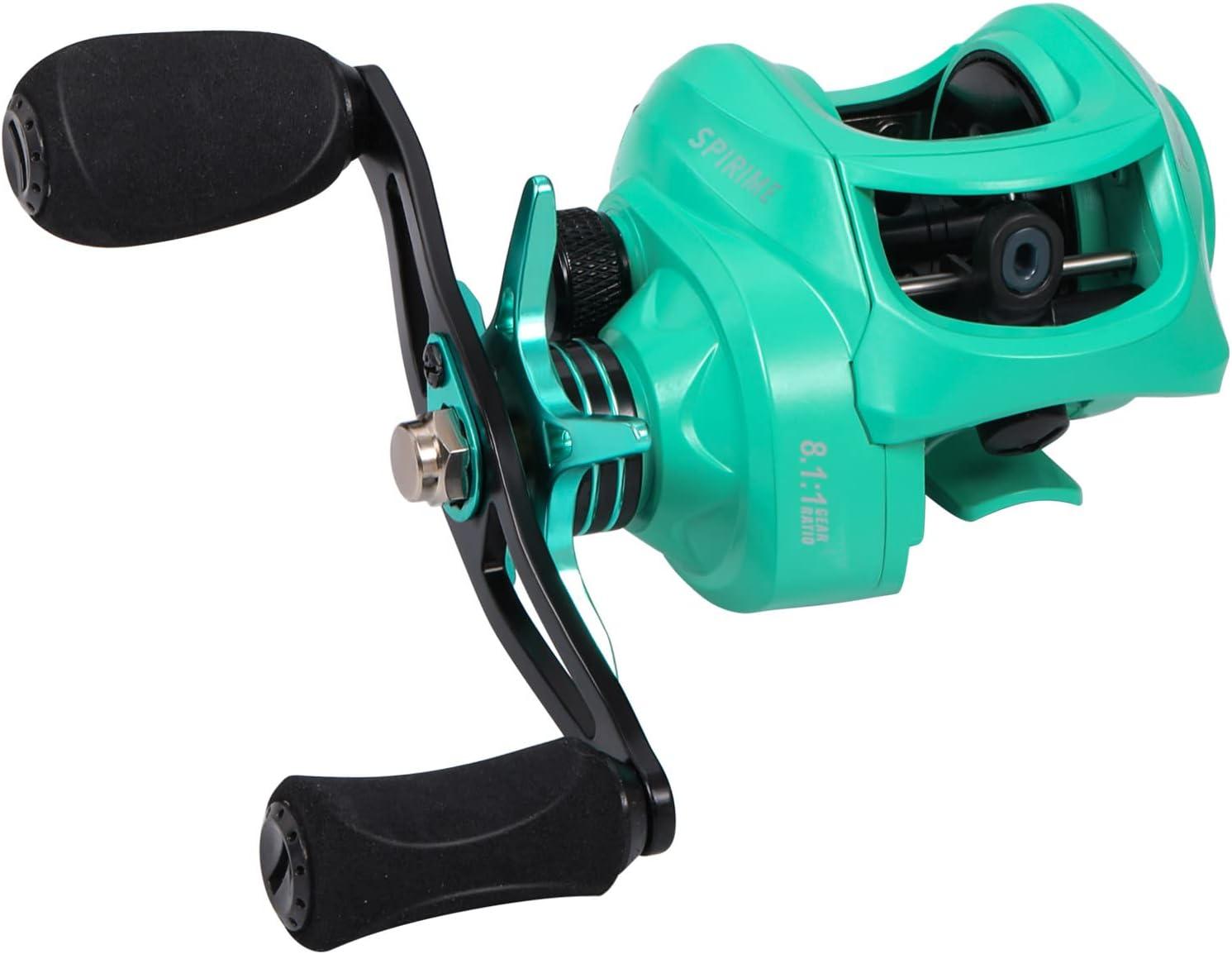 image:imageSougayilang Baitcasting Fishing Reel with 9 1 AntiReverse Ball Bearings 811 HighSpeed Gear Ratio Casting ReelTurquoisee Right Handed