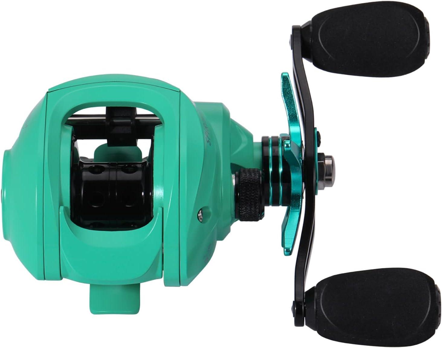image:imageSougayilang Baitcasting Fishing Reel with 9 1 AntiReverse Ball Bearings 811 HighSpeed Gear Ratio Casting ReelTurquoisee Right Handed