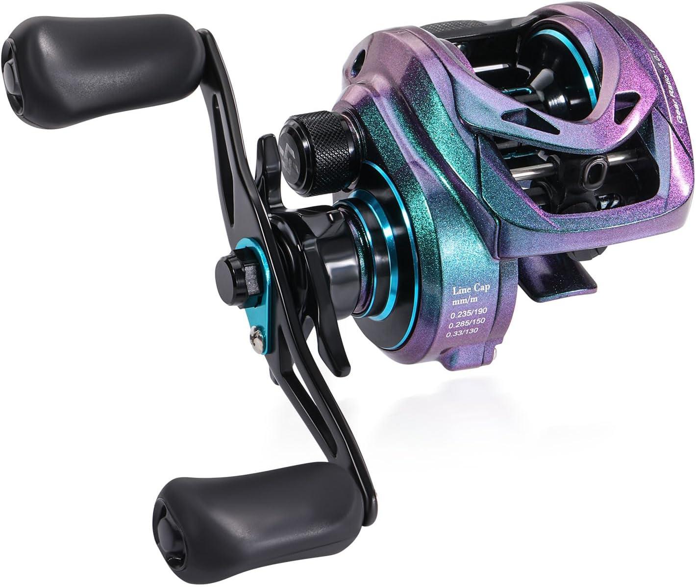 image:imageSougayilang Baitcasting Fishing ReelLow Profile and Light Weight Baitcaster Reel with 91 Corrosion Resistant Bearings and 81 High Gear Ratio for Anglers Right Hand