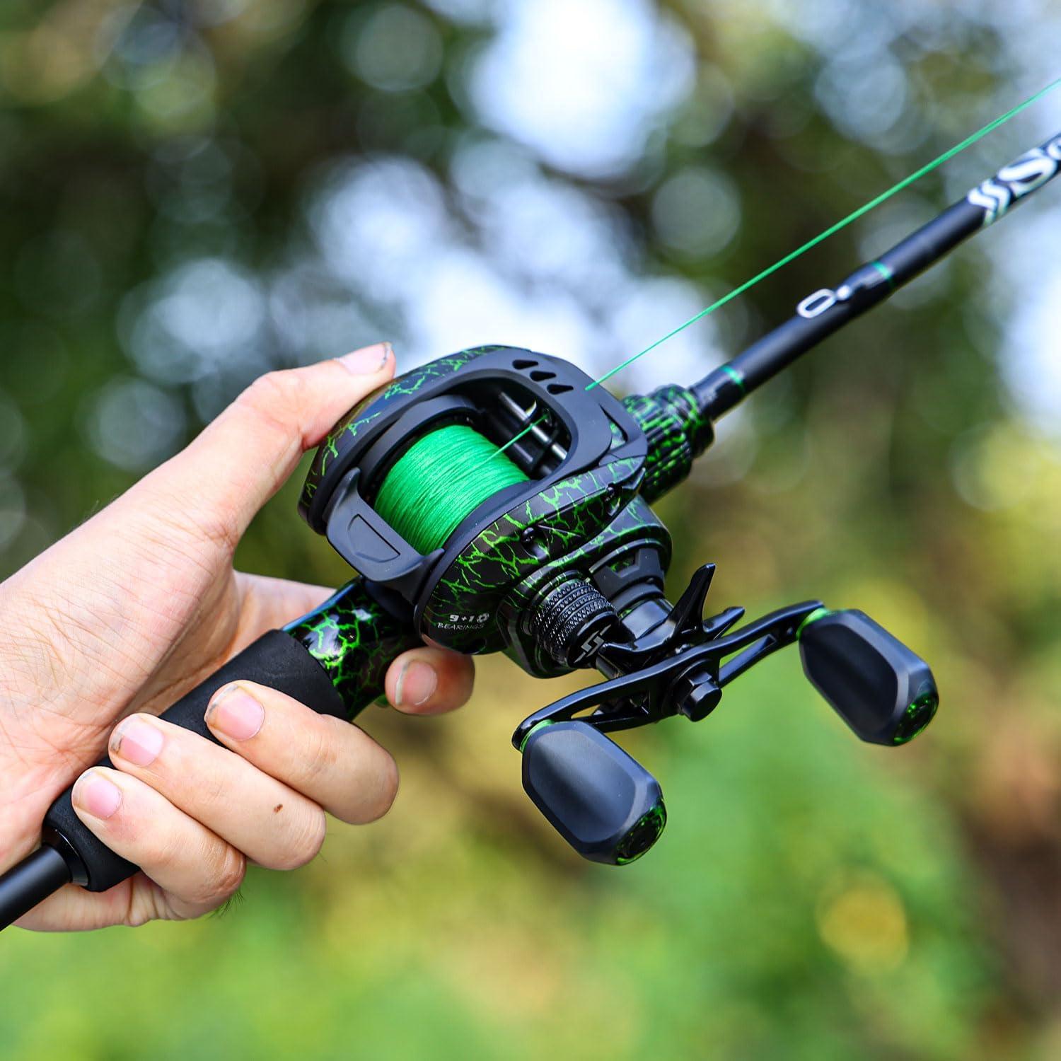 image:imageSougayilang Baitcasting Reel 18LB Carbon Fiber Drag 711 Baitcasters Hightech Innovation Baitcast Fishing ReelsGreenRight Handed