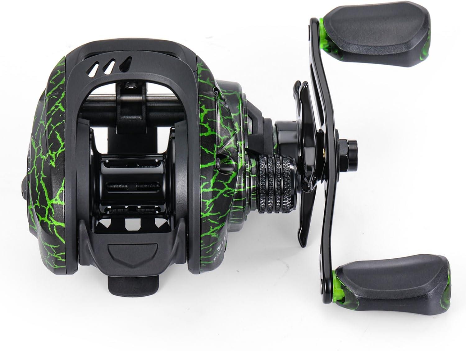 image:imageSougayilang Baitcasting Reel 18LB Carbon Fiber Drag 711 Baitcasters Hightech Innovation Baitcast Fishing ReelsGreenRight Handed