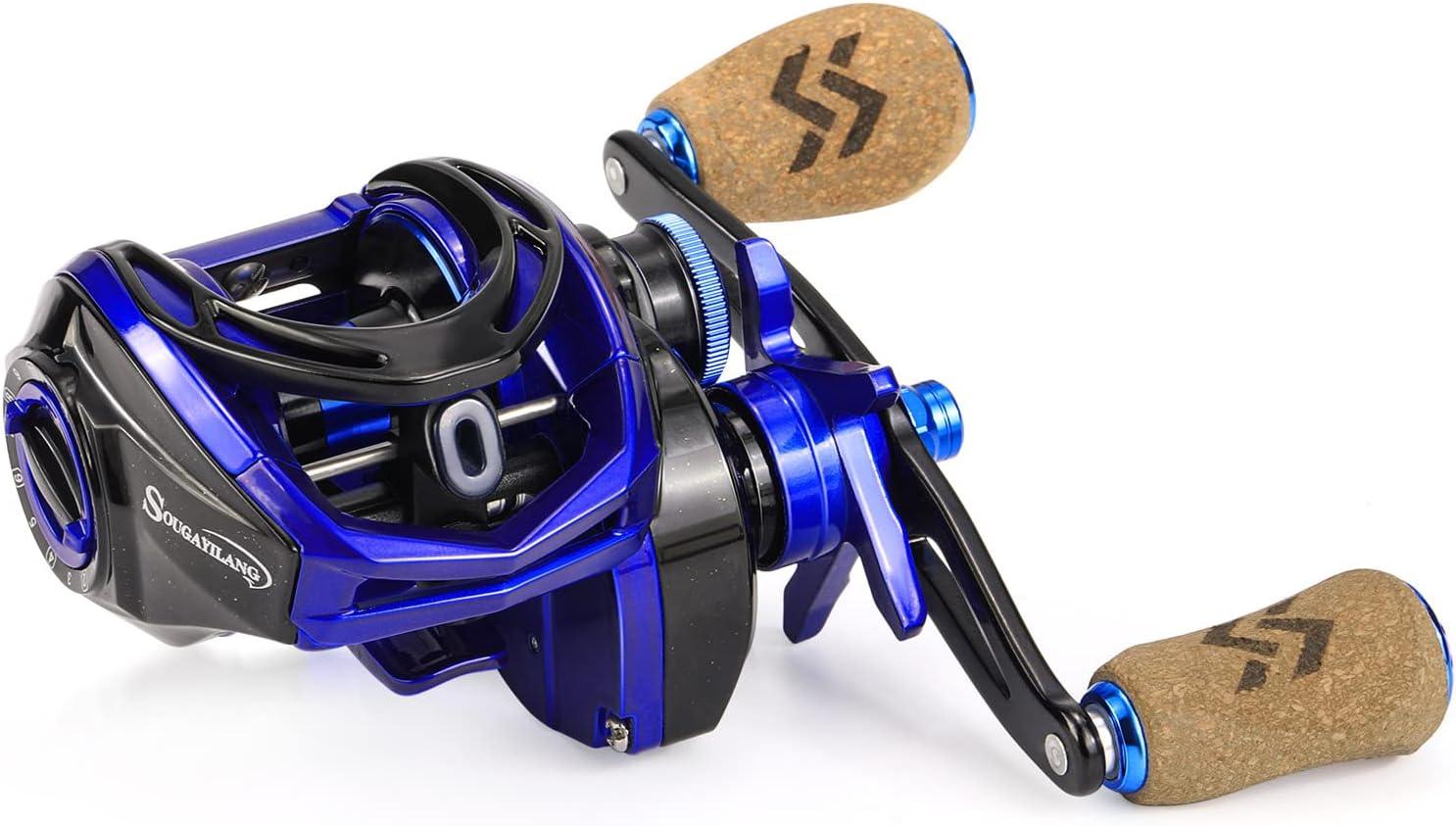 image:imageSougayilang Baitcasting Reel 701 Gear Ratio Super Smooth Power 9 1 Shielded Ball Bearings AntiCorrosion Baitcaster Reel Fishing ReelLeft Handed 731