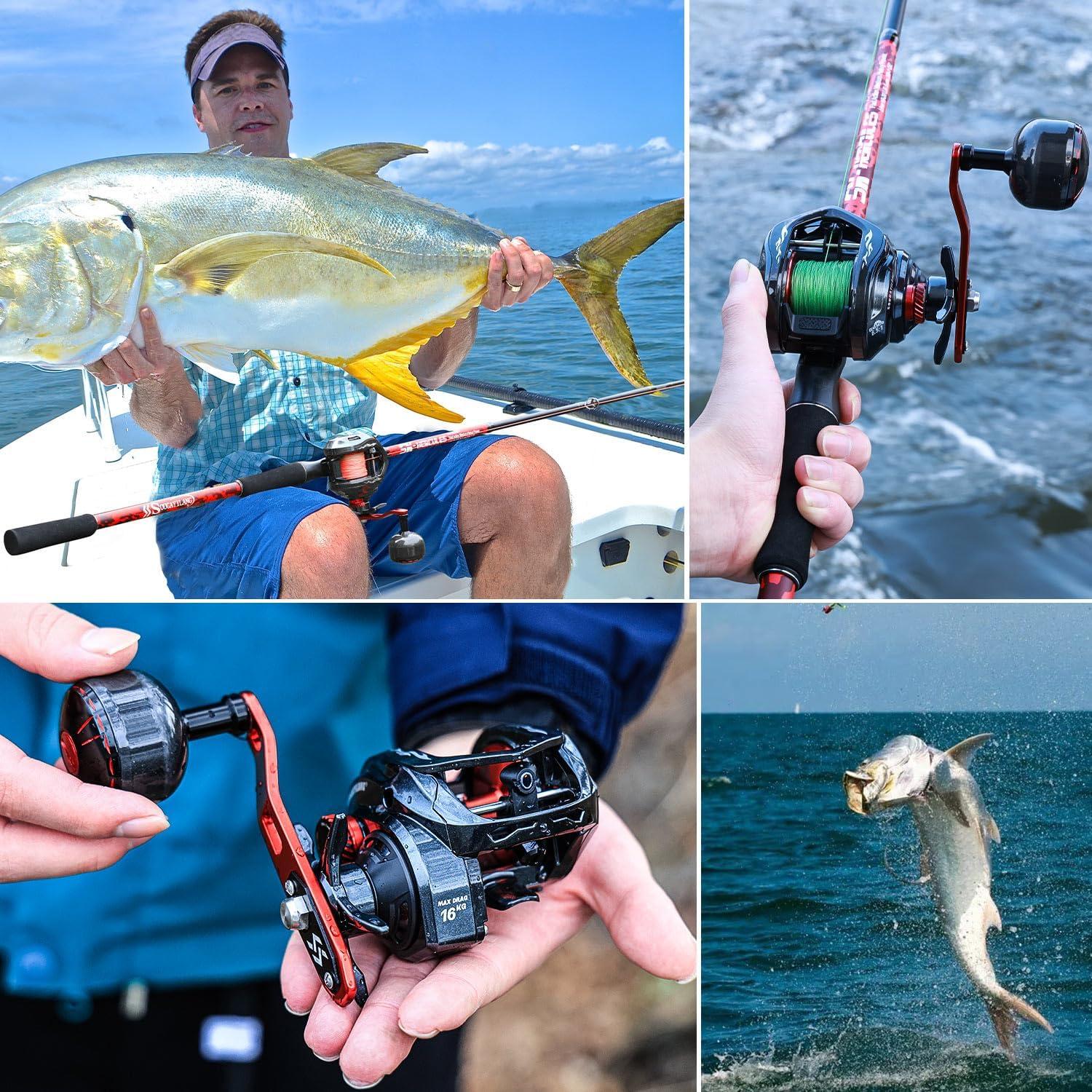 image:imageSougayilang Baitcasting Reel 701 Gear Ratio Super Smooth Power 9 1 Shielded Ball Bearings AntiCorrosion Baitcaster Reel Fishing ReelRight Handed 400size