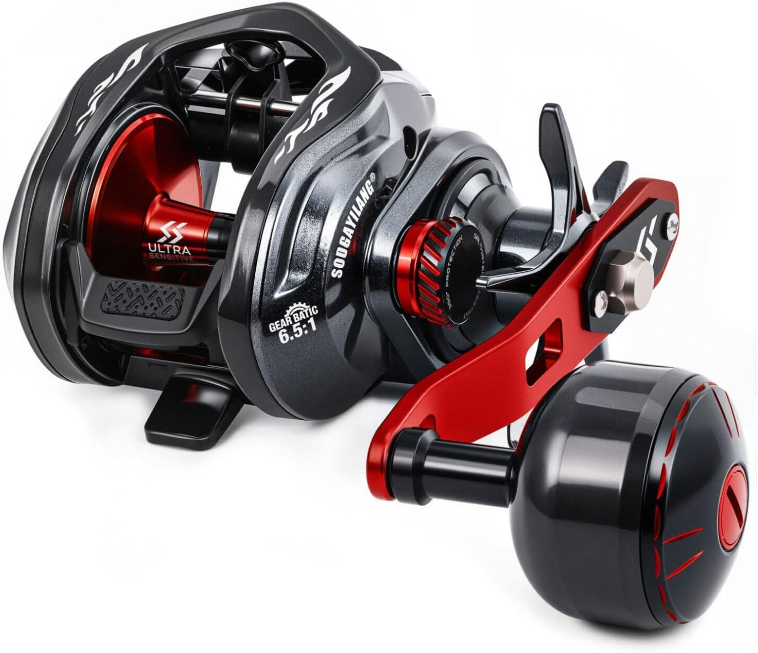 image:imageSougayilang Baitcasting Reel 701 Gear Ratio Super Smooth Power 9 1 Shielded Ball Bearings AntiCorrosion Baitcaster Reel Fishing ReelRight Handed 400size