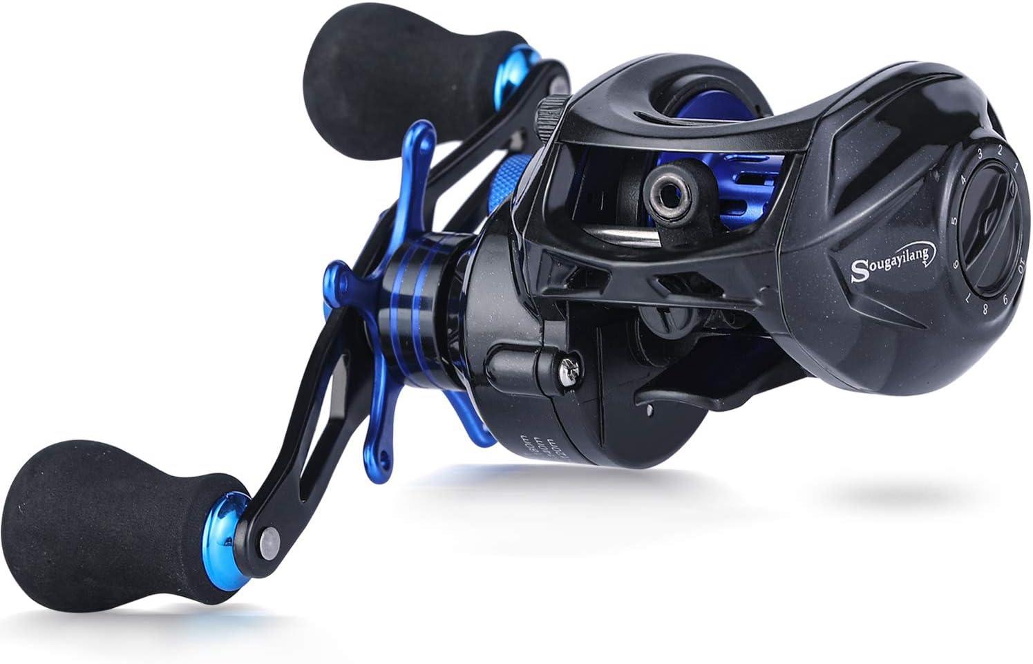 image:imageSougayilang Baitcasting Reel 701 Gear Ratio Super Smooth Power 9 1 Shielded Ball Bearings AntiCorrosion Baitcaster Reel Fishing ReelRight Handed 701